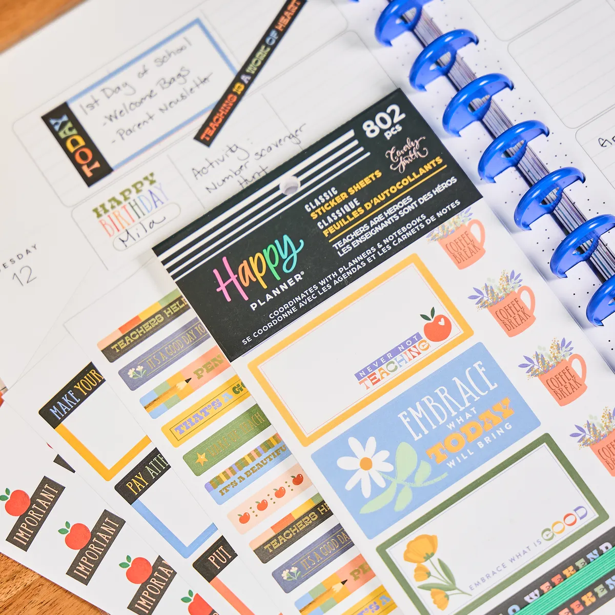 Happy Planner Teachers Are Heroes stickers 802 motifs