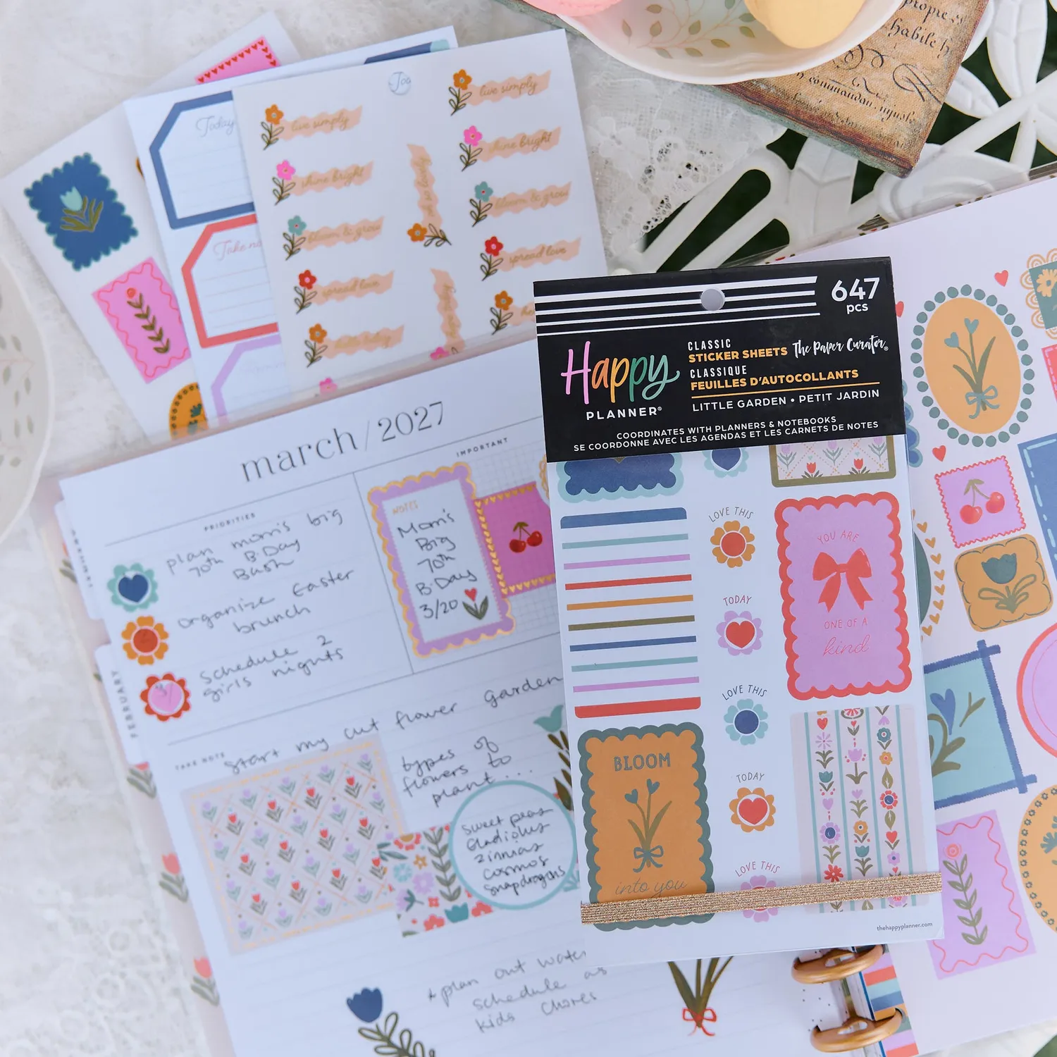 Happy Planner Little Garden stickers Value Pack floral