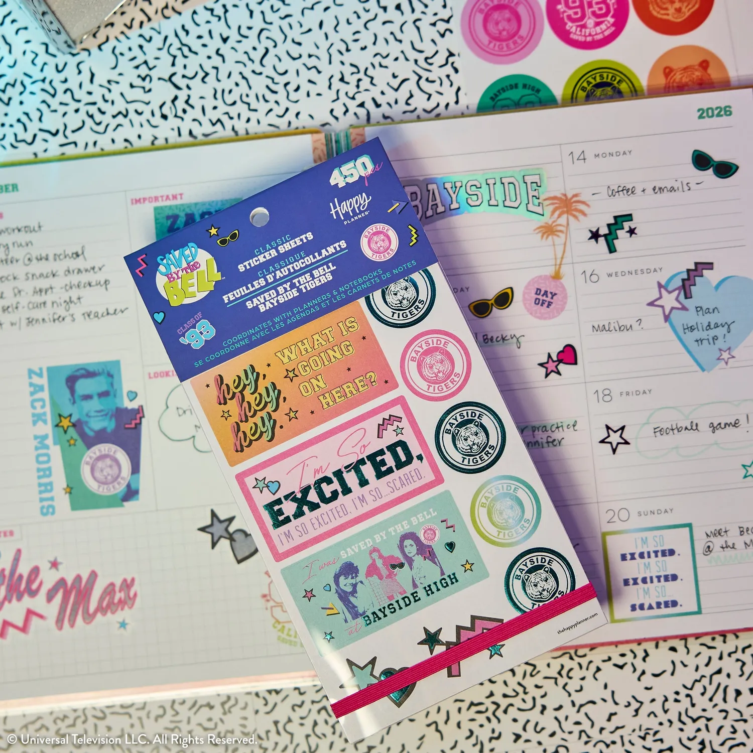 Me & my big ideas Saved By The Bell Value Pack stickers 30 planches rétro