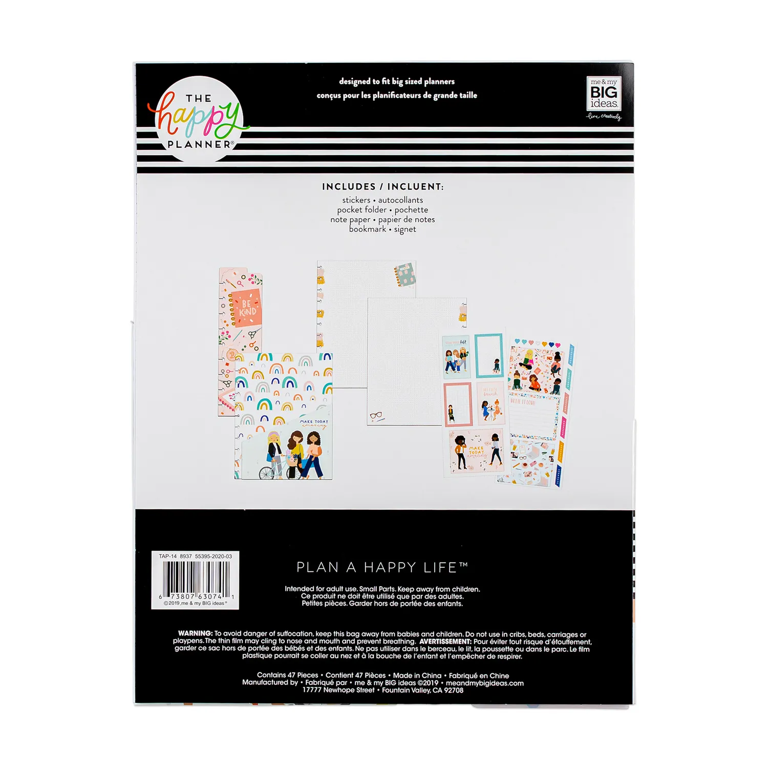 Happy Planner Squad Goals Big kit accessoires agenda 47 pièces