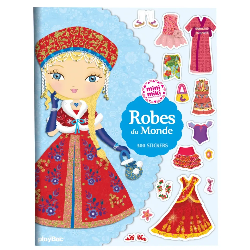 Minimiki Robes du monde stickers 300 autocollants cultures