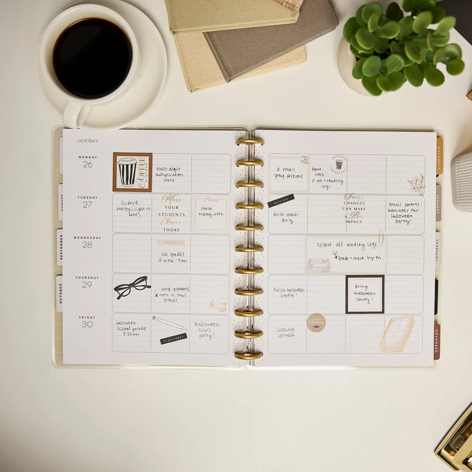 Happy Planner Chalkboard agenda prof 2026-2027 Big