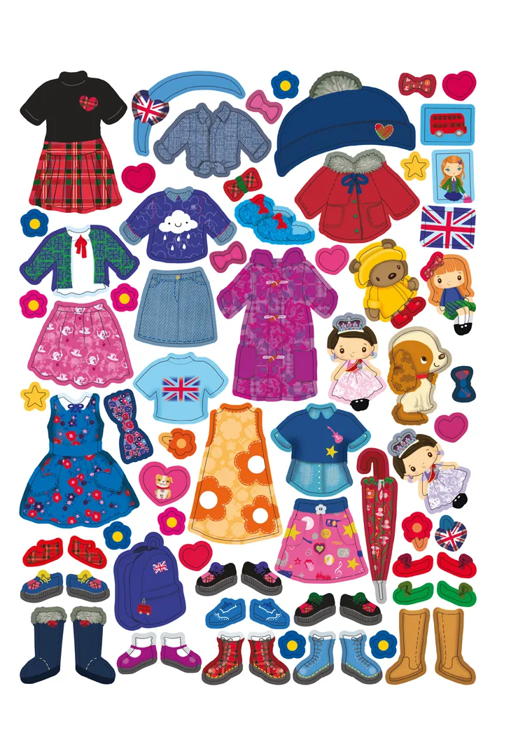 Frigobloc Minimiki Habille Kate au Royaume-Uni livre stickers 300 stickers