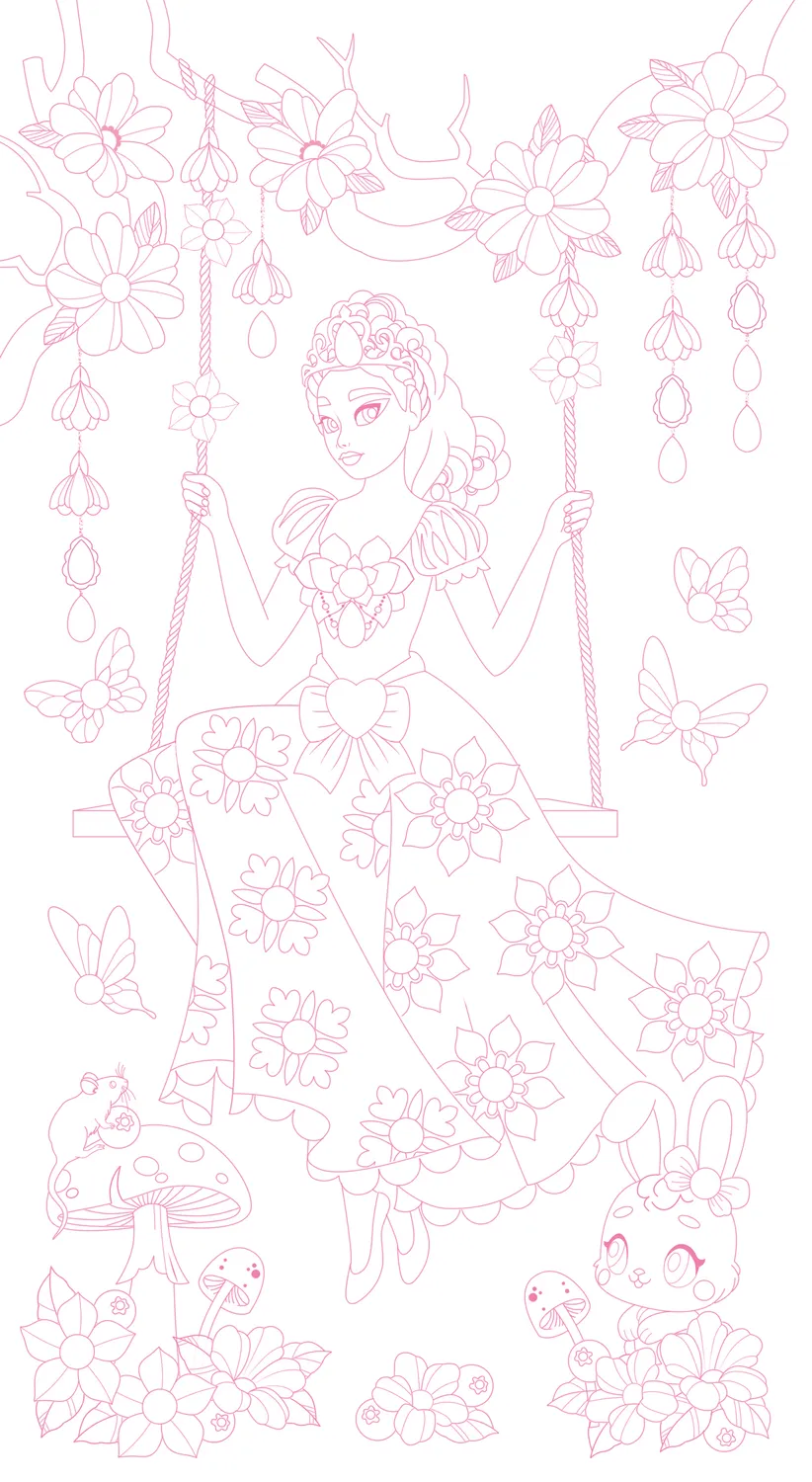 Frigobloc Strass et coloriages cahier coloriage Princesses strass