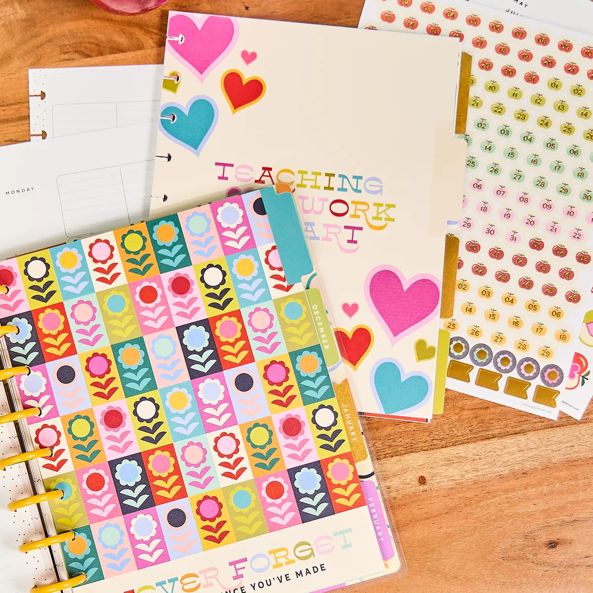 Happy Planner Mod Teacher extension classic 6 mois 501 pcs