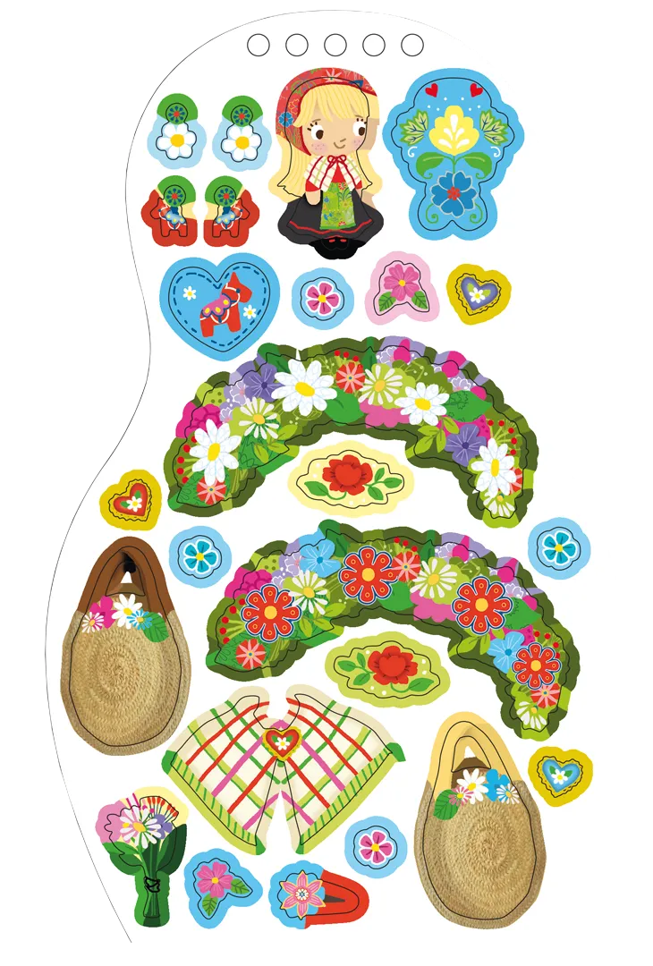 Minimiki Astrid en Suède carnet créatif stickers bracelet