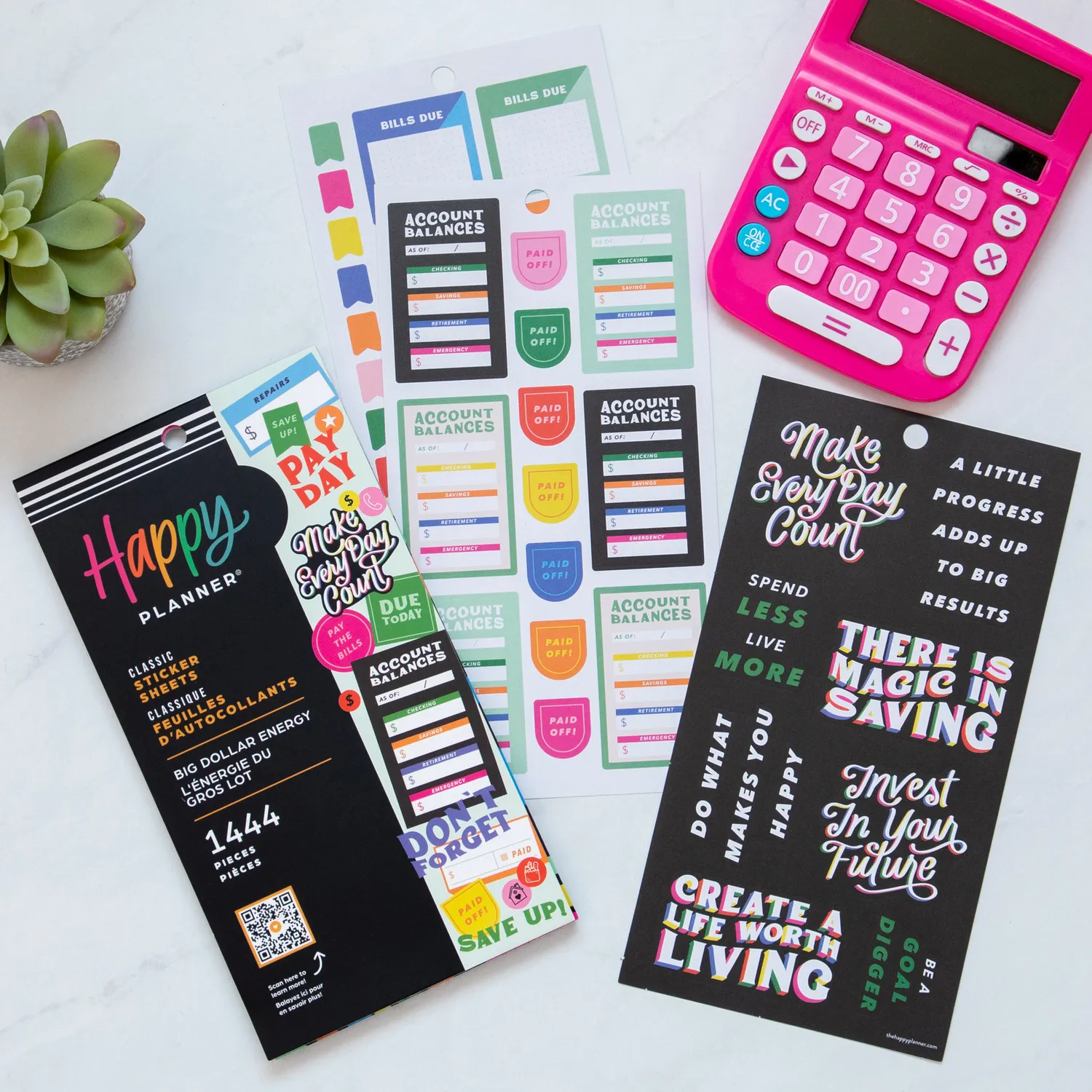 Me & my big ideas Happy Planner Big Dollar Energy stickers 1444