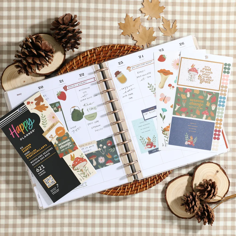 Happy Planner Woodland Seasons Big stickers 621 autocollants saisons