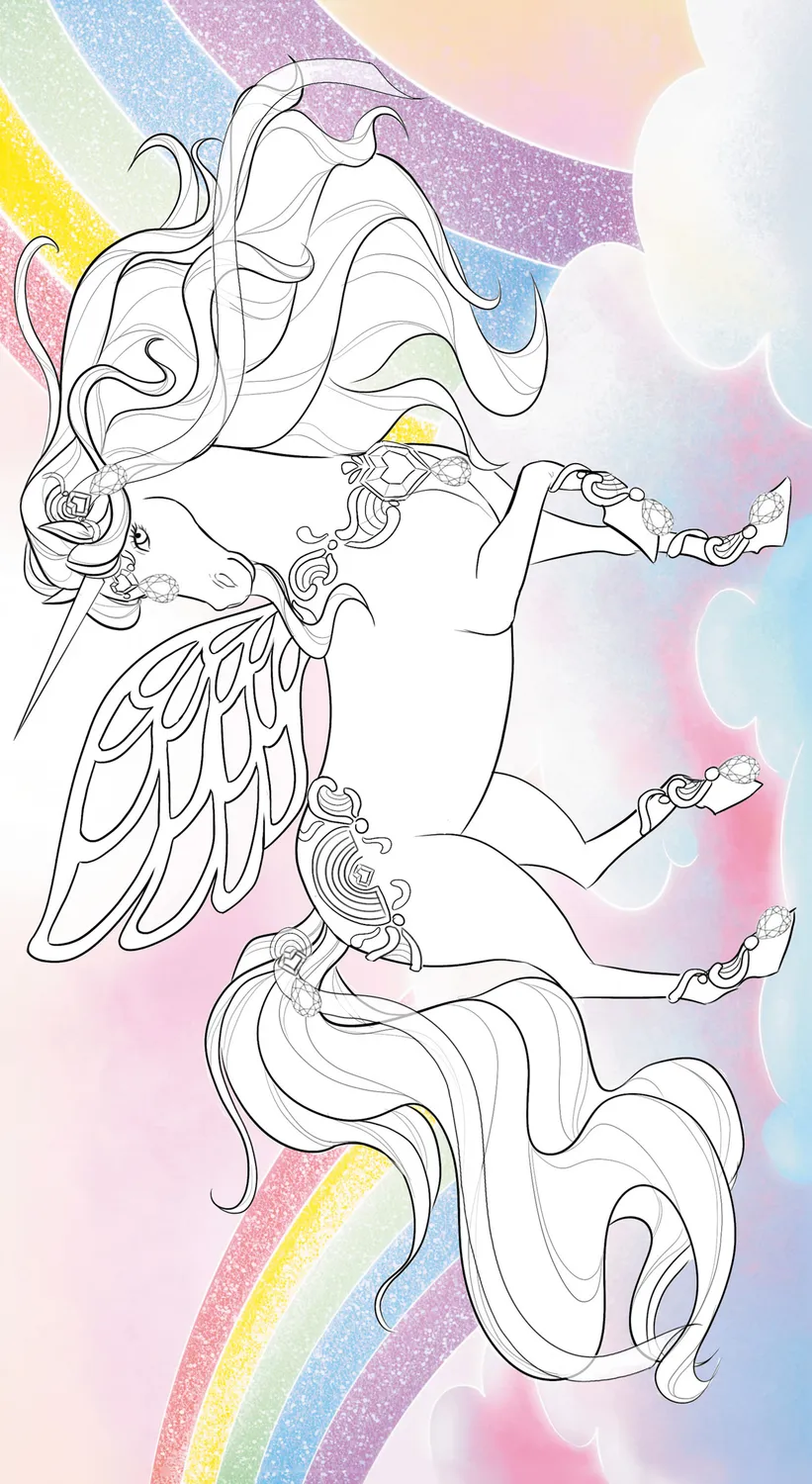 Frigobloc Strass et coloriages Licornes cahier 40 modèles