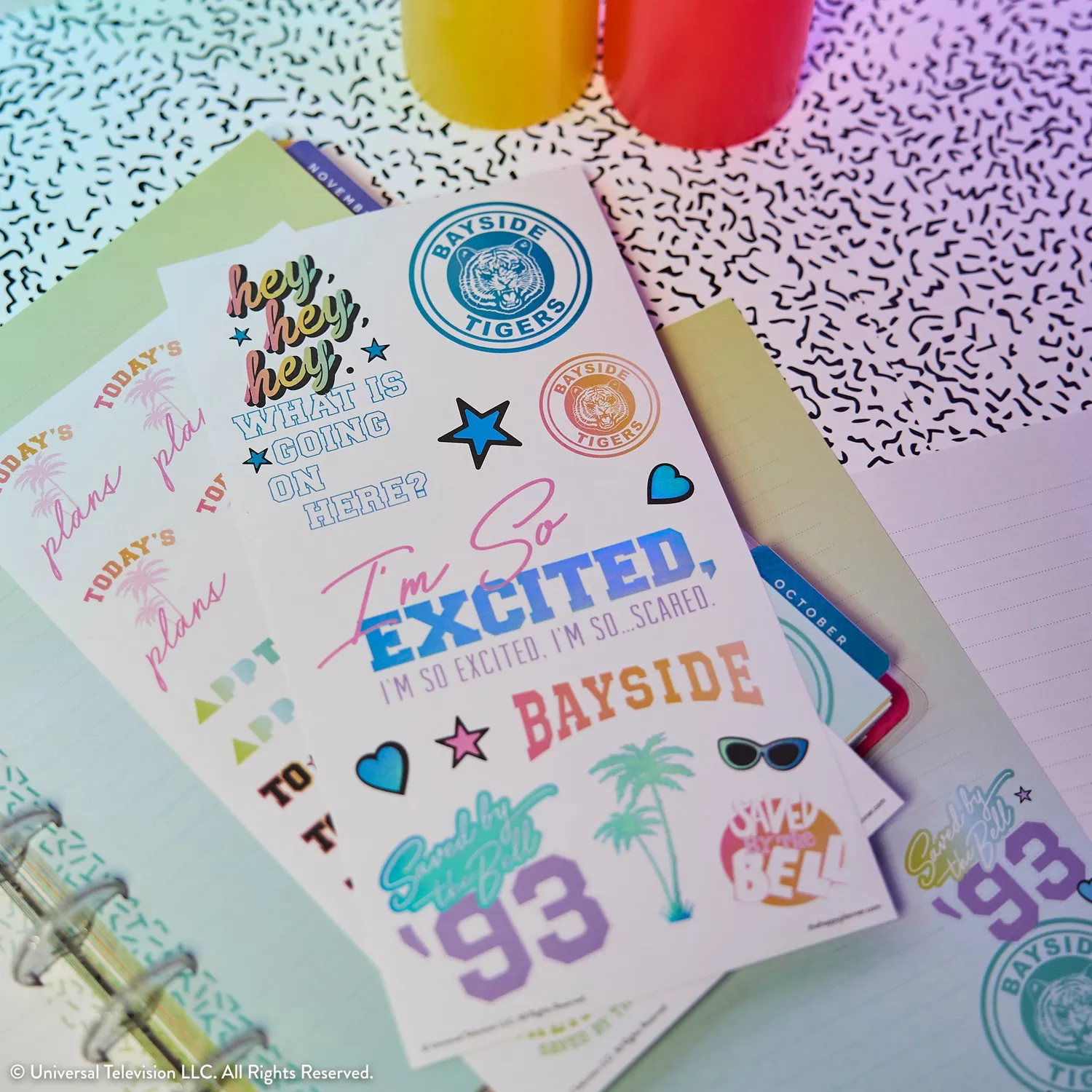 Happy Planner Saved by the Bell Classic pack accessoires rétro