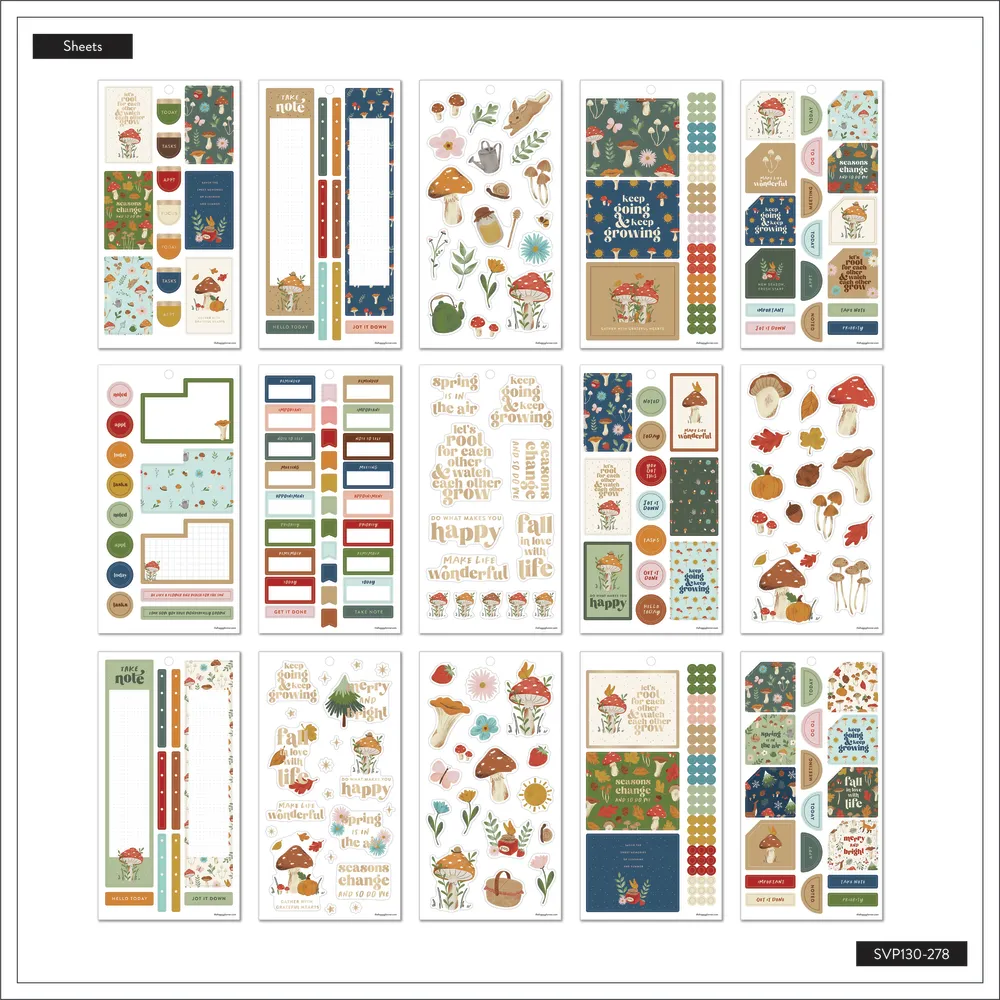 Happy Planner Woodland Seasons stickers 4 saisons 696