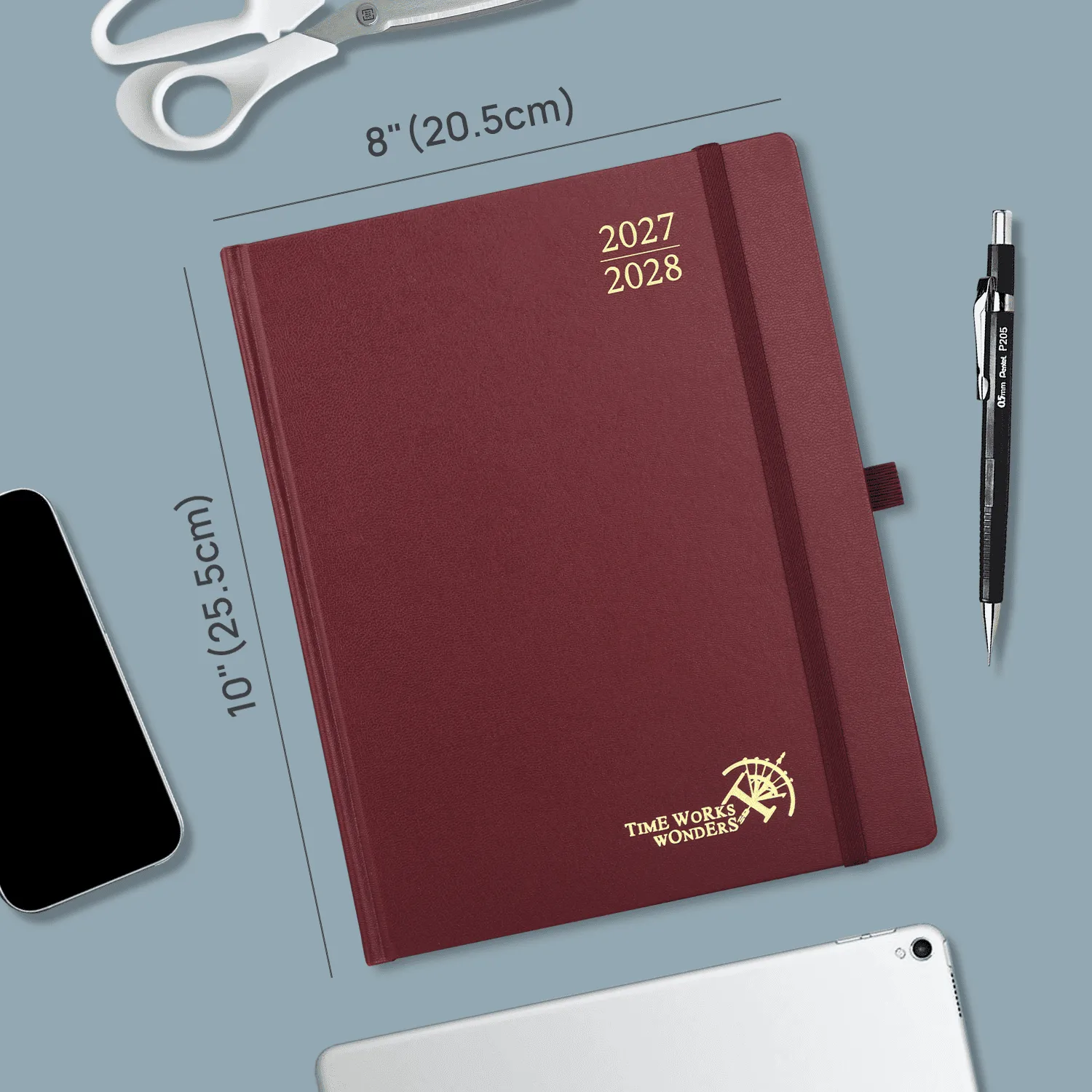 Poprun CEMHB5-27 agenda mensuel 2027 20x25cm violet