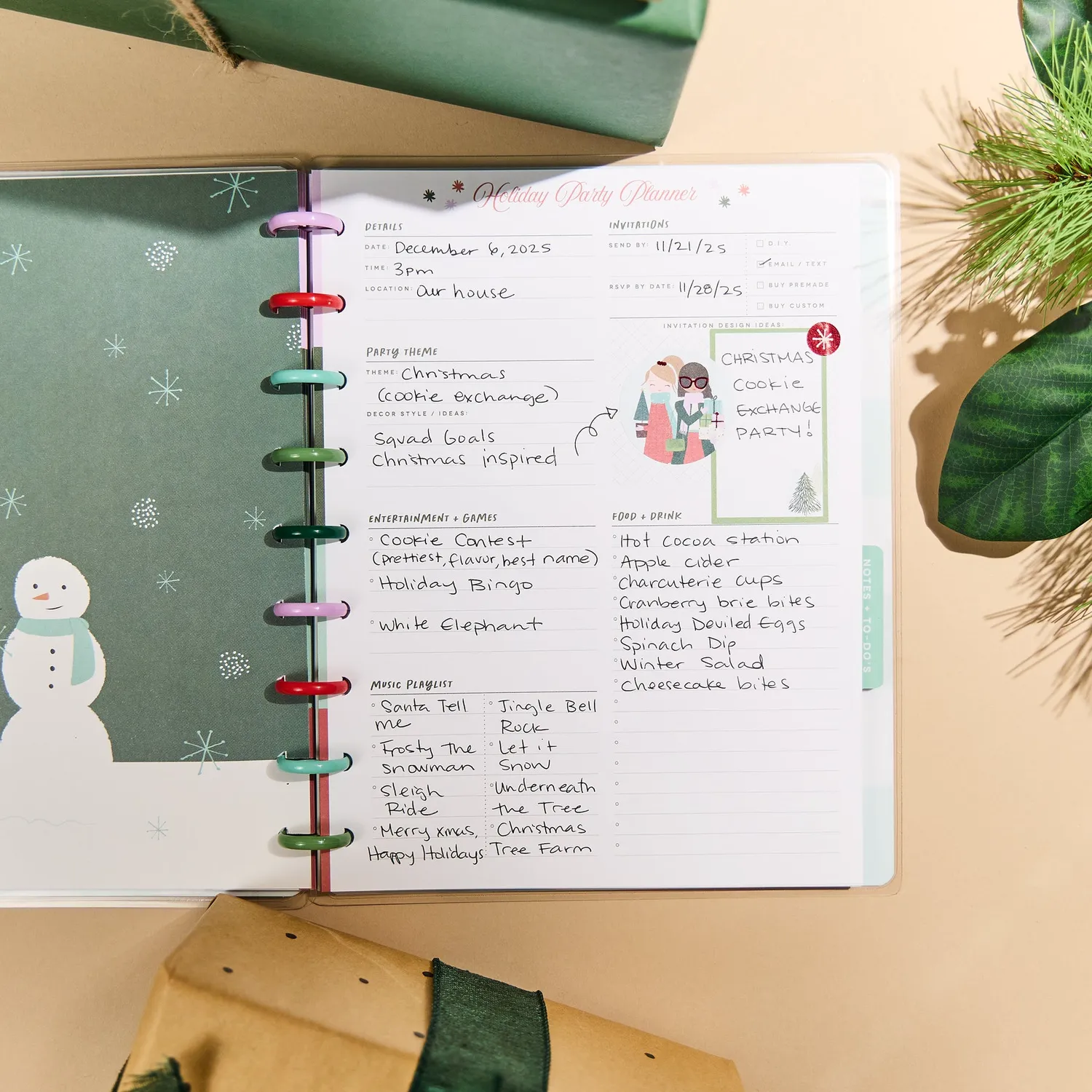 Happy Planner Squad Goals carnet Classic Noël 60 feuilles