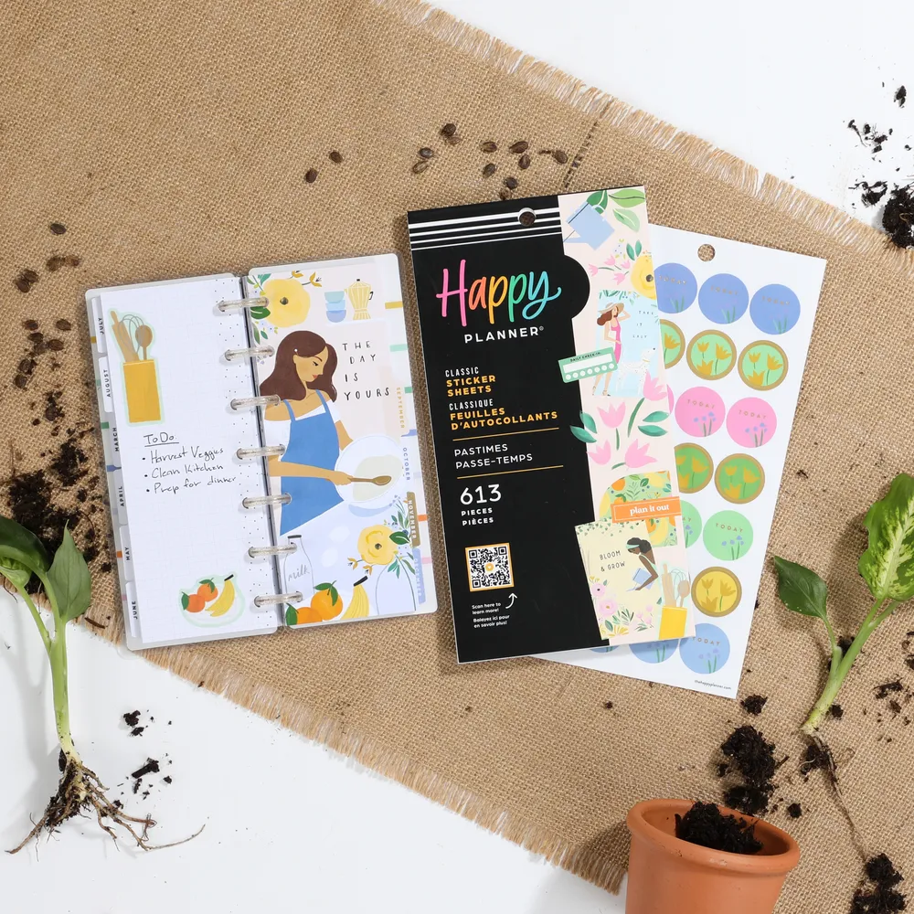 Happy Planner Pastimes stickers value pack 613 floral