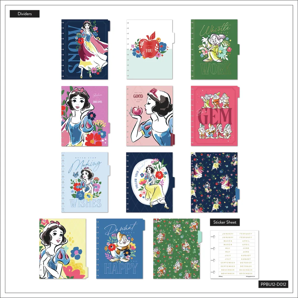Happy Planner Big agenda Disney Blanche-Neige vertical nondaté