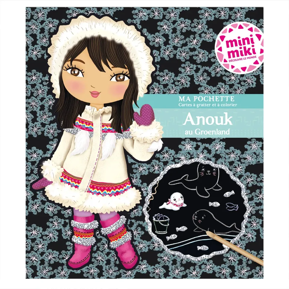 Minimiki Anouk au Groenland pochette cartes à gratter