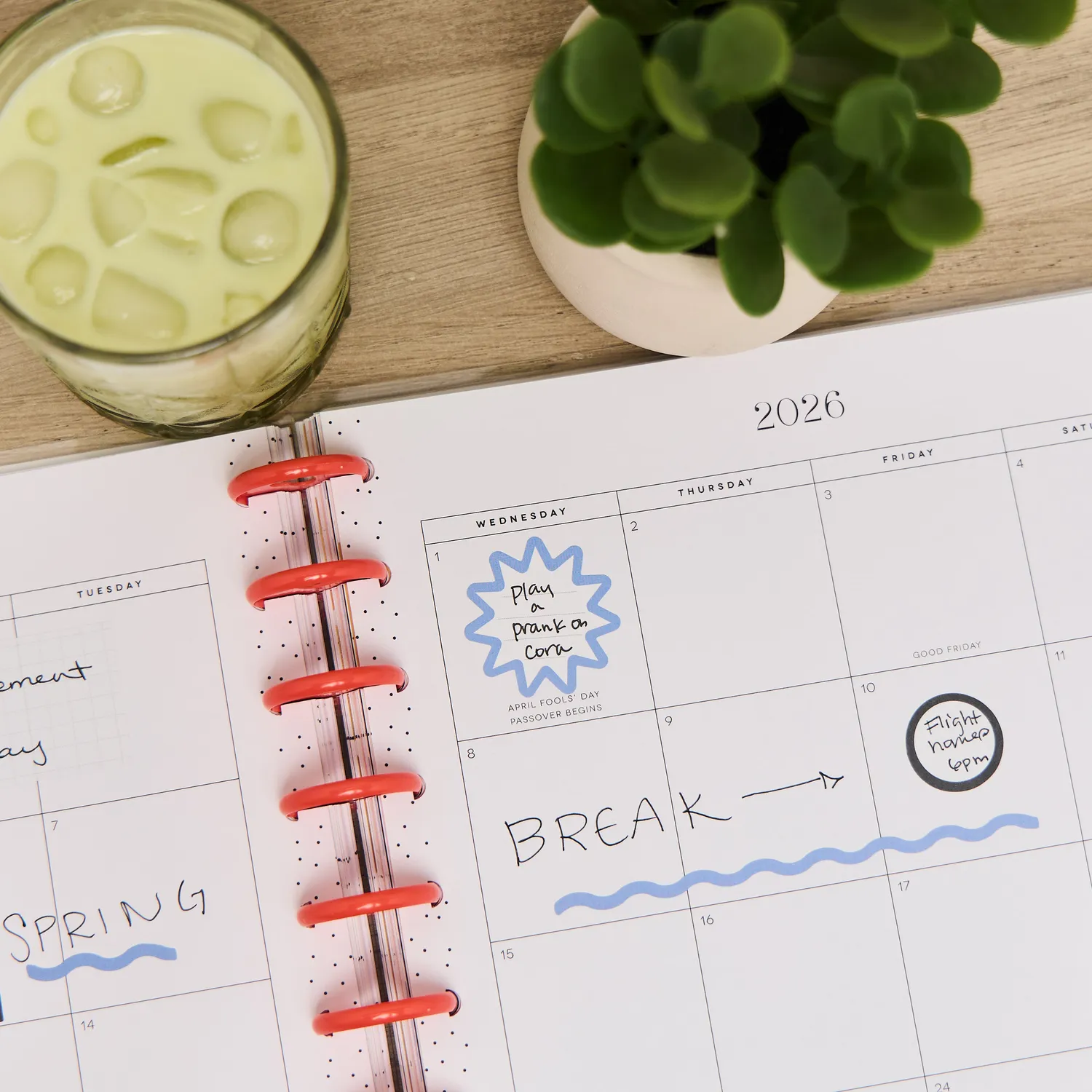 Happy Planner Pop Splash agenda 2026 Big Dashboard 12 mois