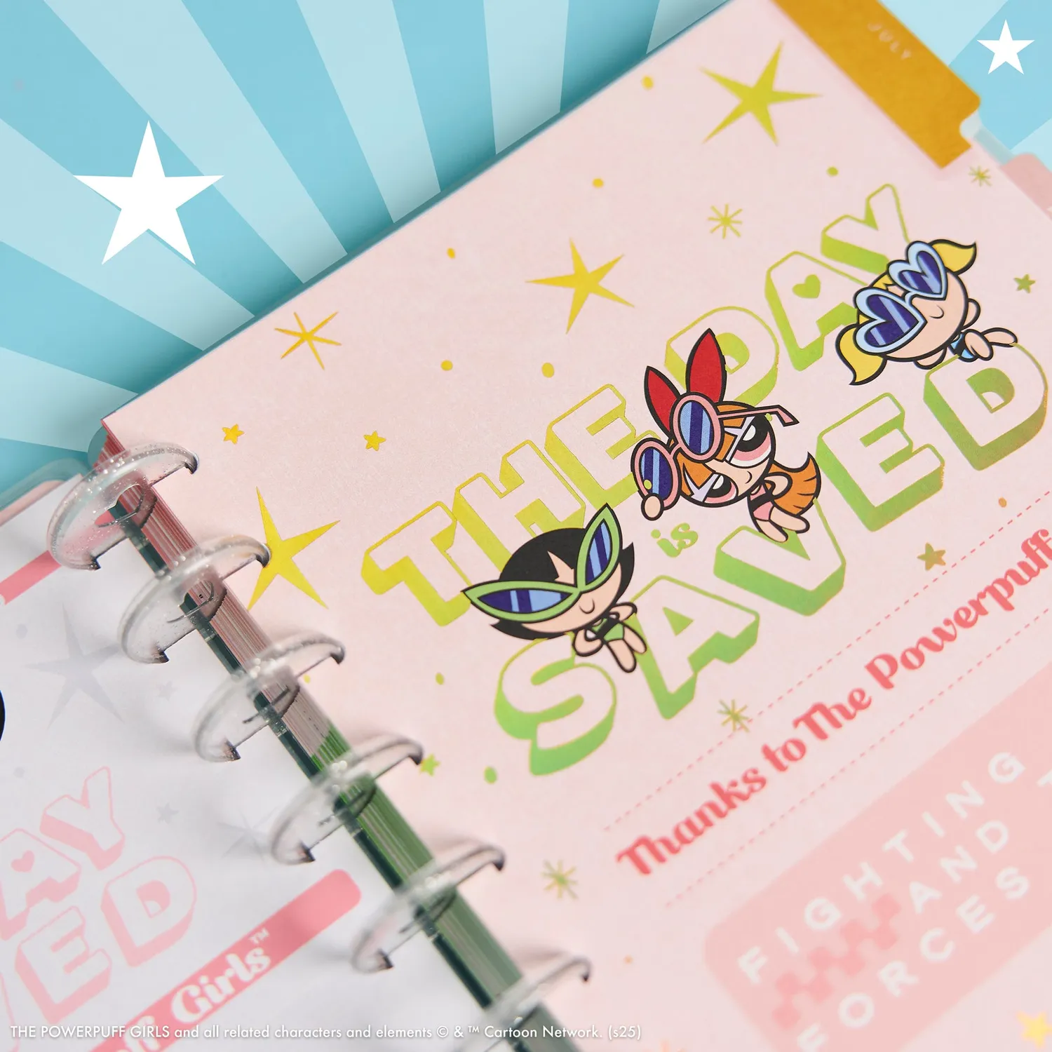 Happy Planner Powerpuff Girls 2026-2027 agenda Classic dashboard 12 mois
