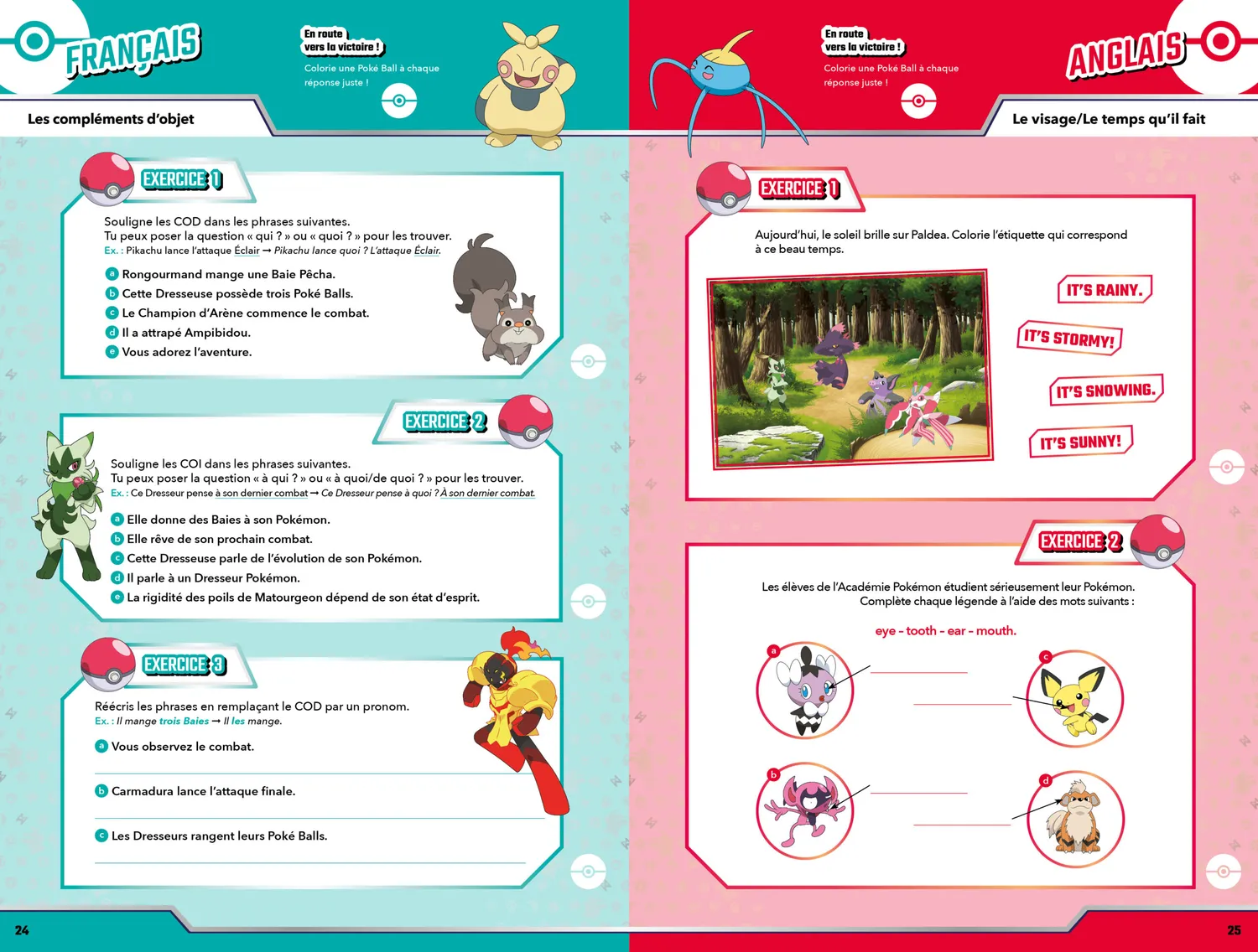 Pokémon Les Incollables cahier de vacances CM1-CM2 2026