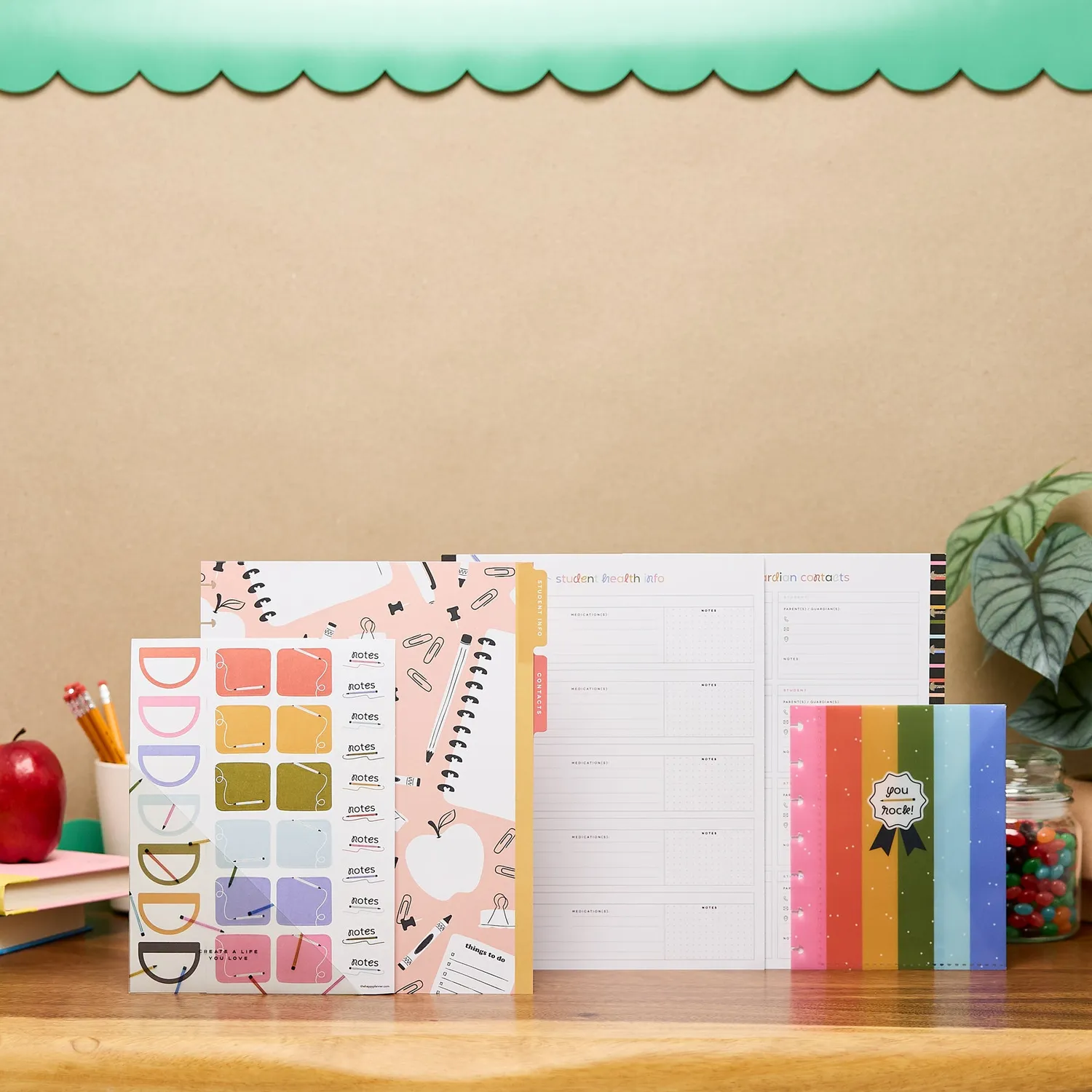 Happy Planner School Doodles Big pochette infos élèves