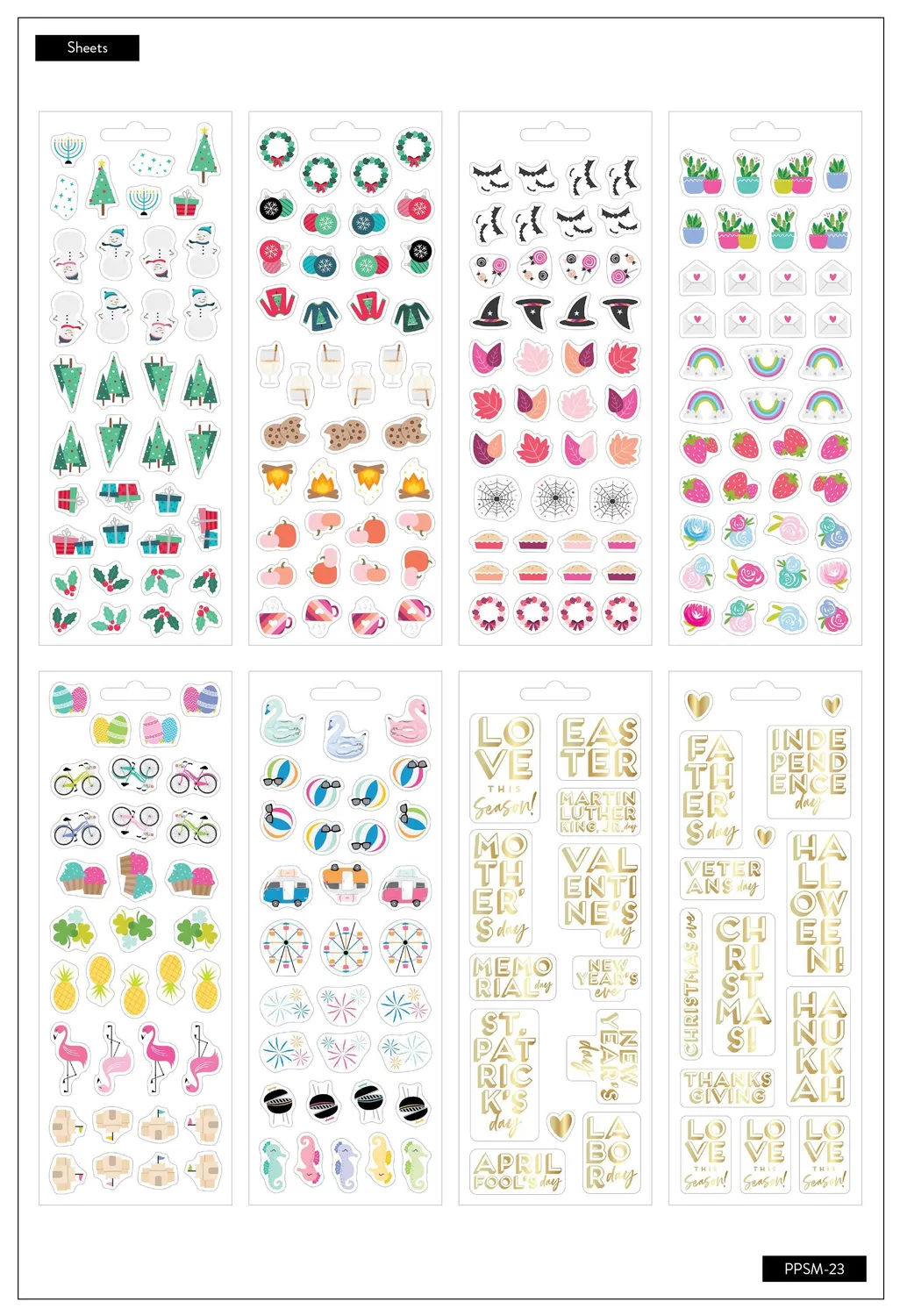 Happy Planner Love This Season mini stickers 255 pièces
