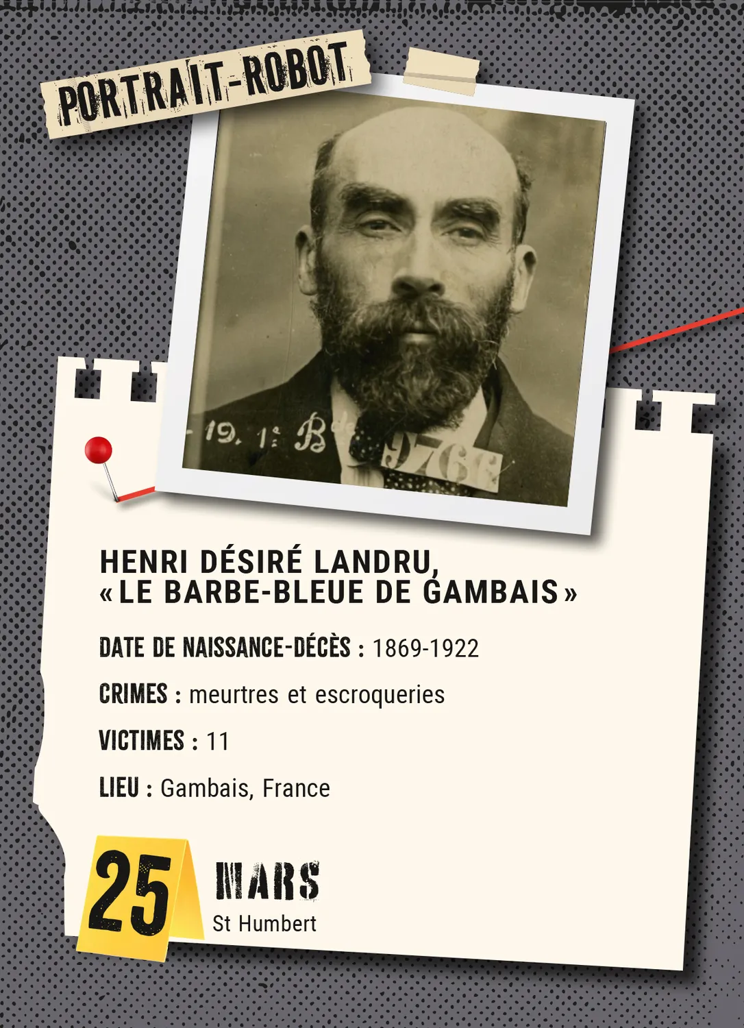 Calendrier Crimes et Faits divers 365 jours année à bloc