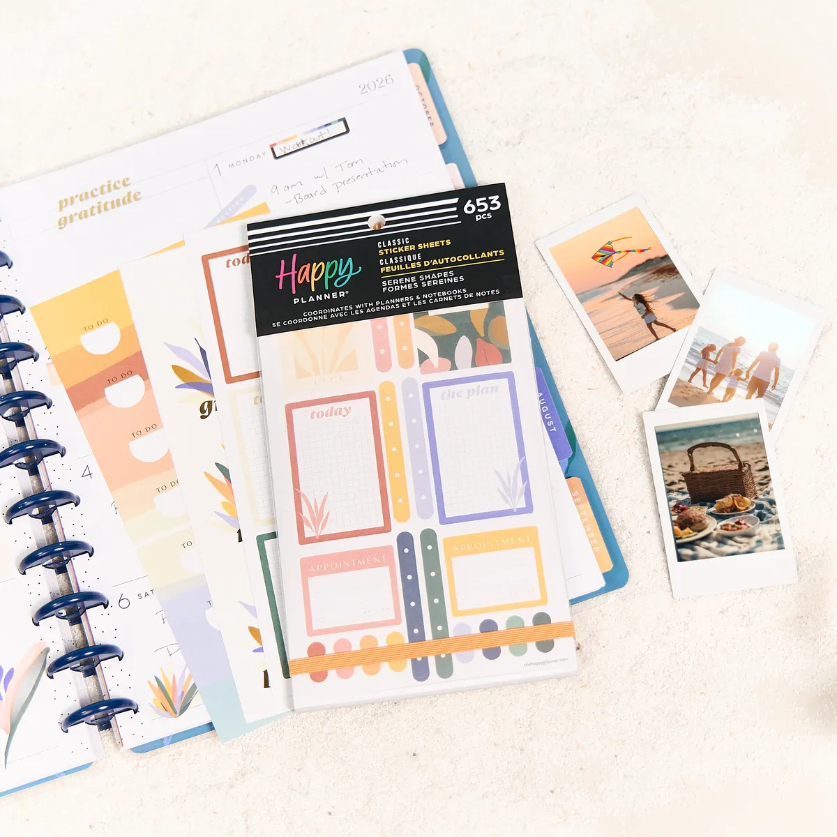 Happy Planner Serene Shapes stickers Classic 653 pcs