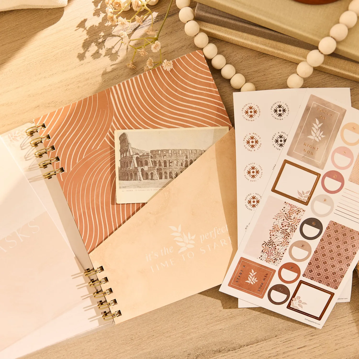 Happy Planner Dune Hues Classic kit accessoires spiral 20 feuilles