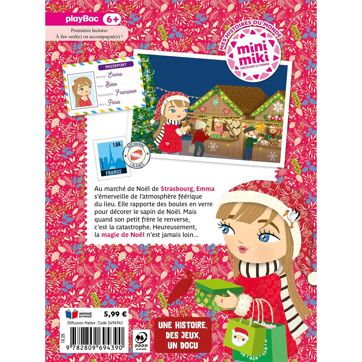 Minimiki Emma au marché de Noël livre Strasbourg