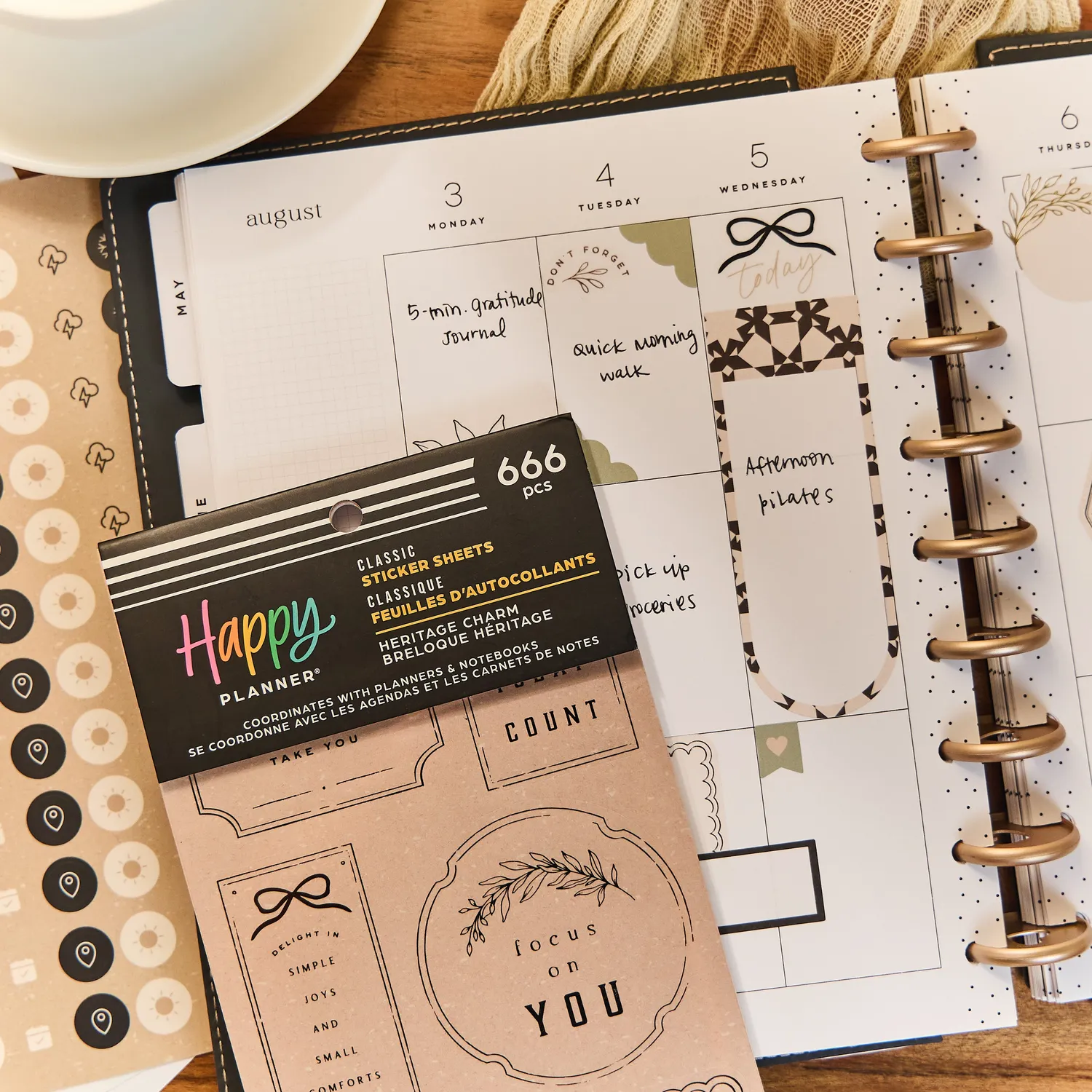Happy Planner Heritage Charm stickers value pack 666 pièces