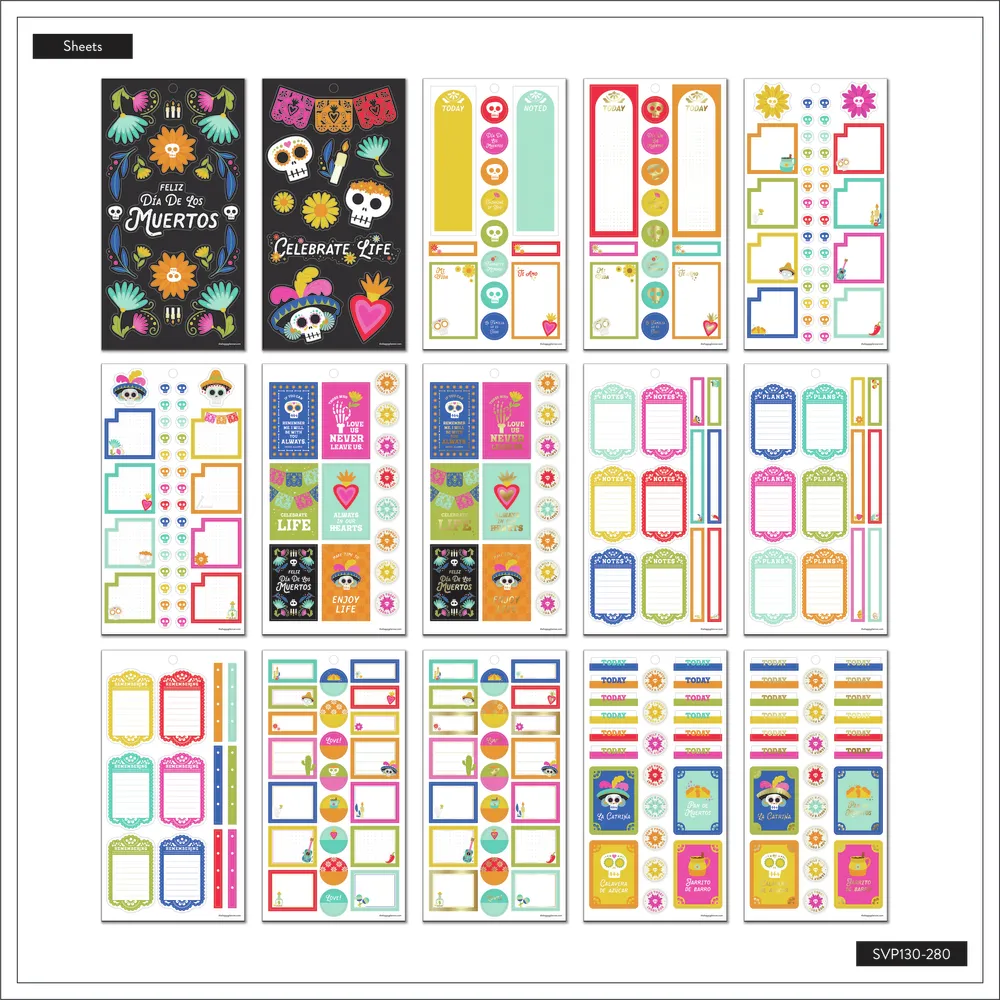 Happy Planner Día de los Muertos Value Pack stickers 30 feuilles