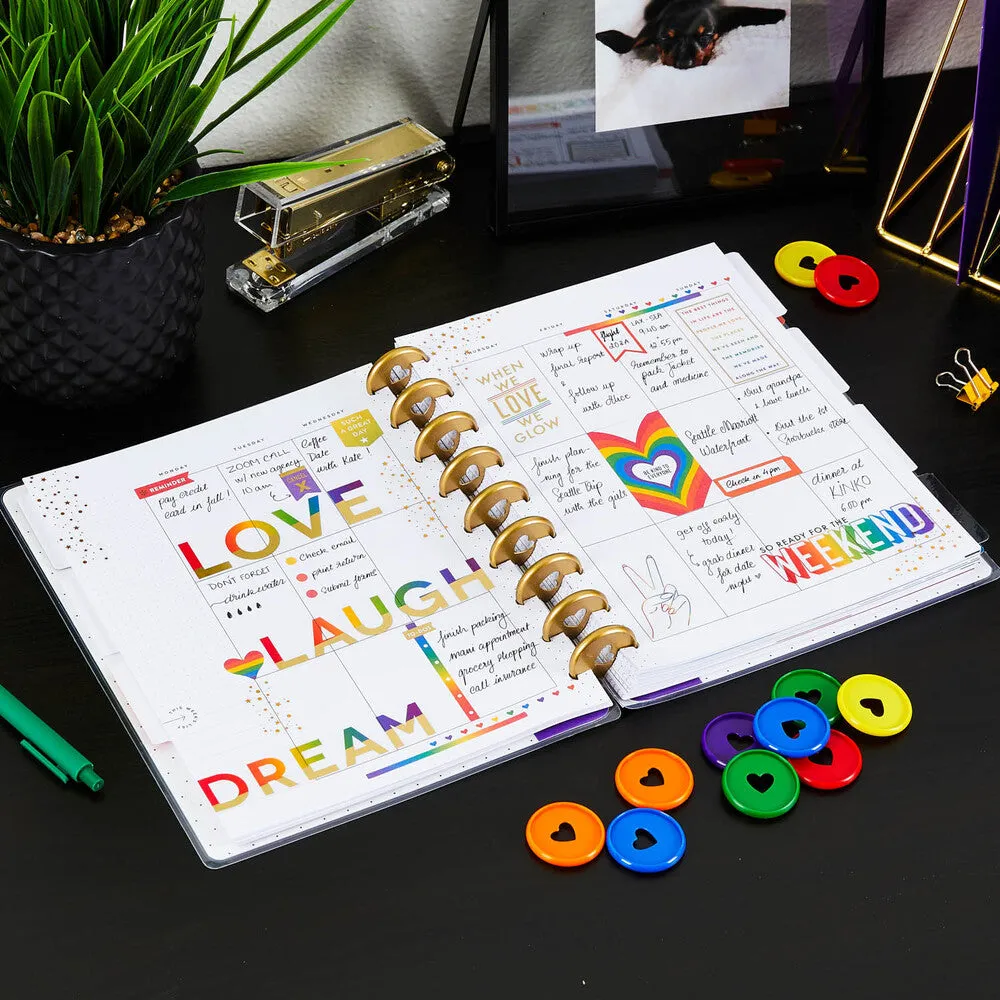 Happy Planner Classic agenda vertical non daté Pride 12 mois