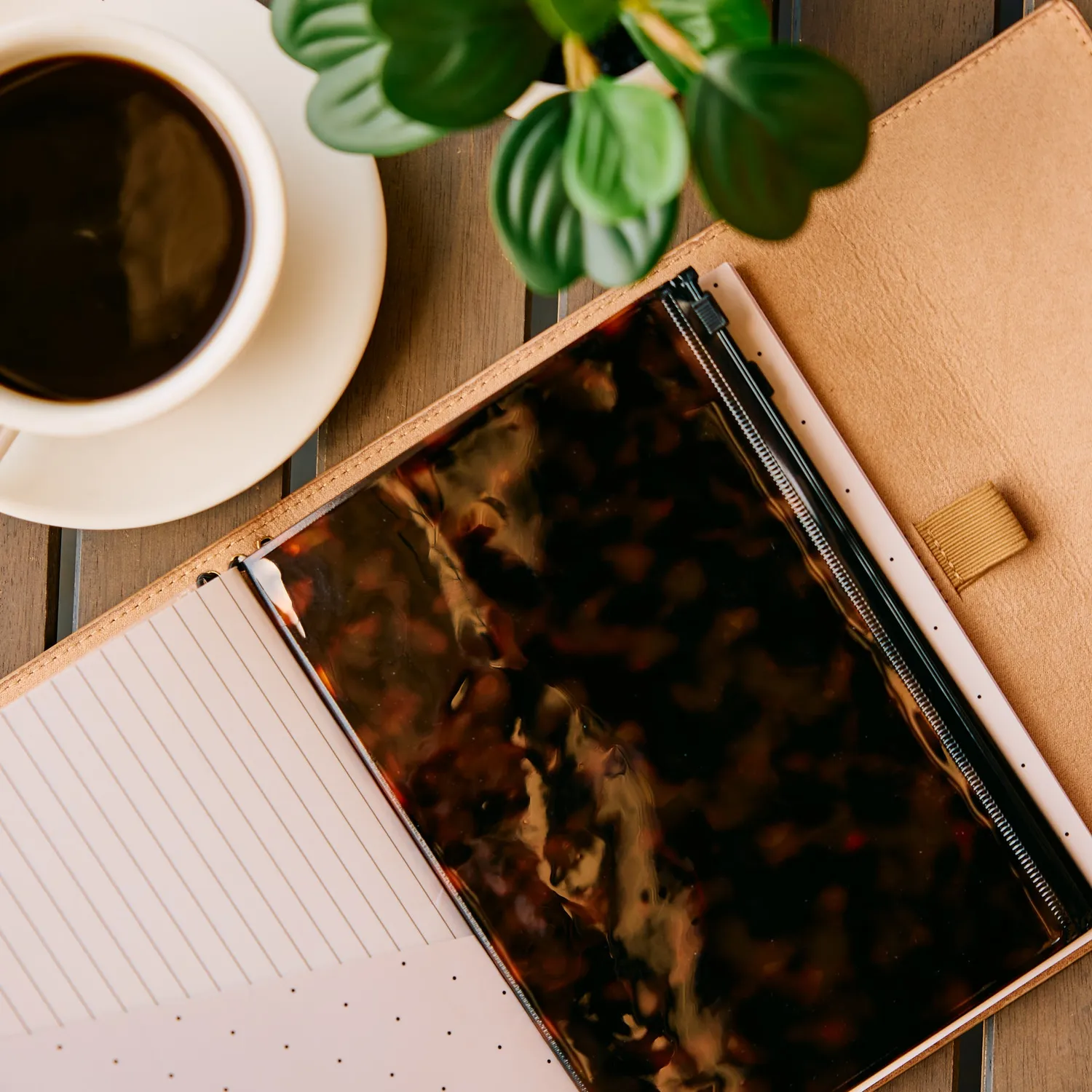 Happy Planner Folio pochette Amber Tortoise vinyle A5