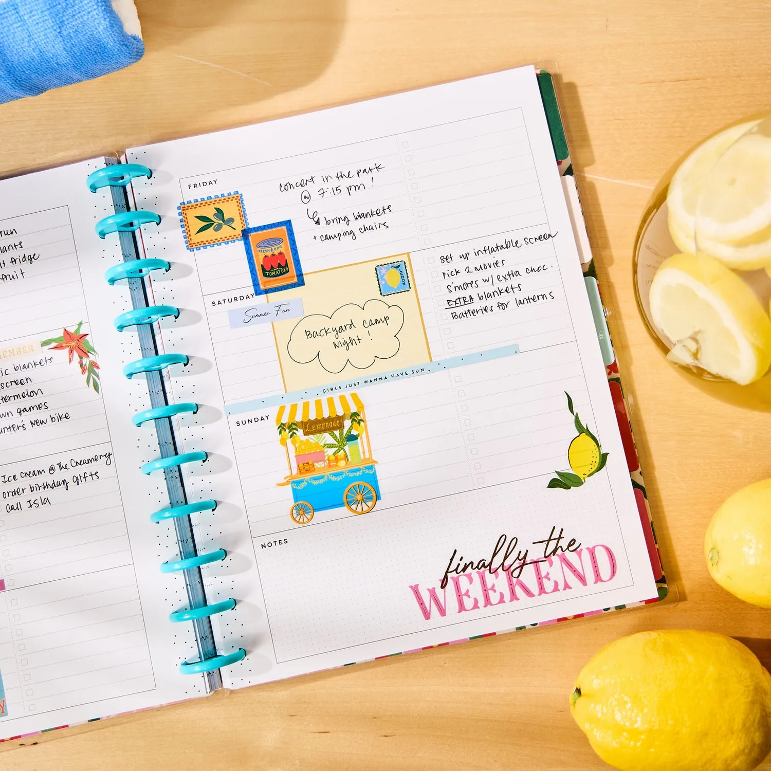 Happy Planner Palm Beach planner big horizontal non daté 12 mois