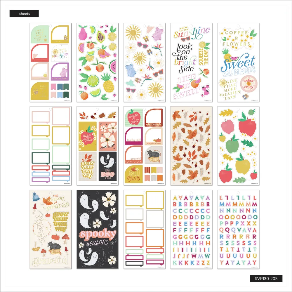 Happy Planner Big Seasonal Whimsy stickers Big 551 pièces