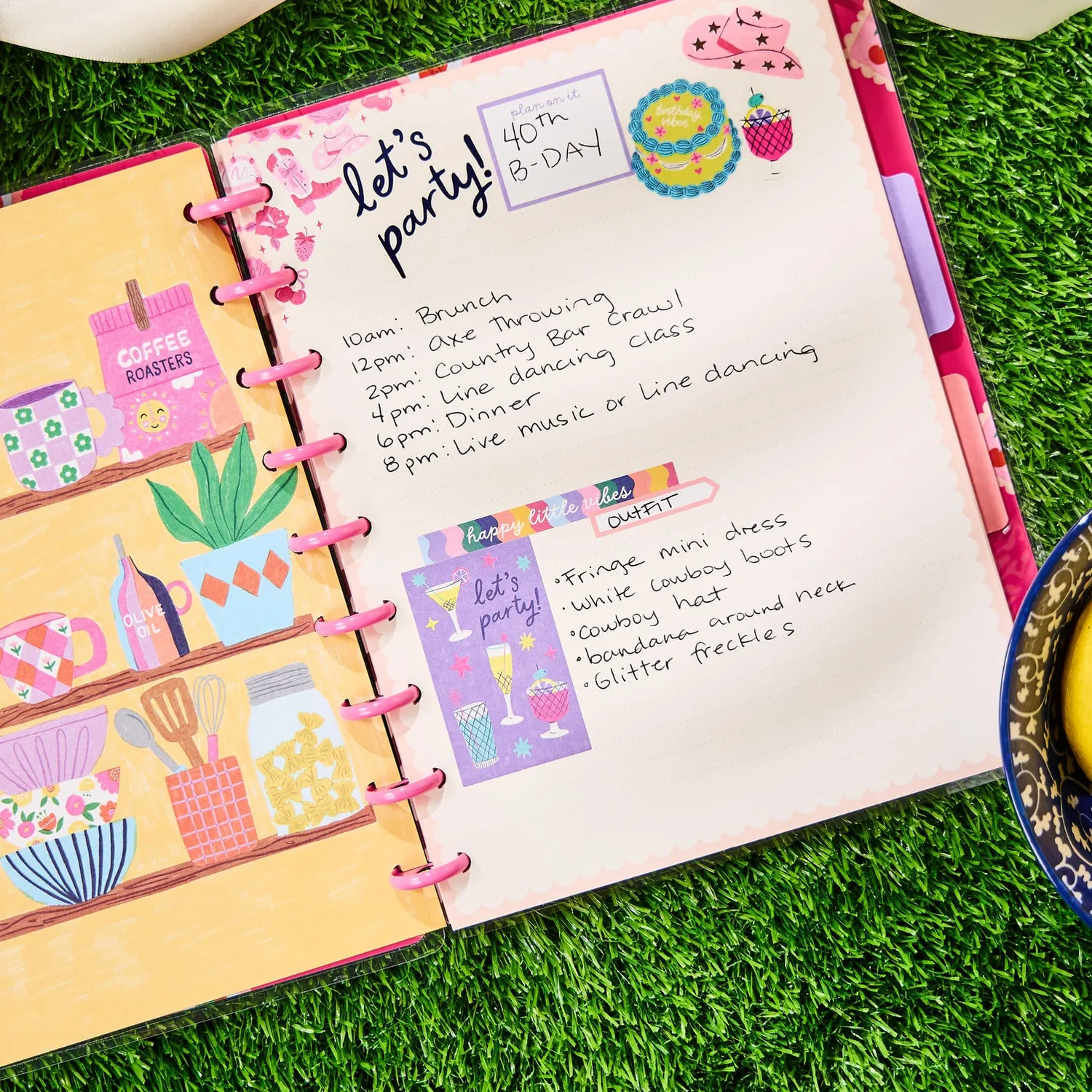 Happy Planner Happy Little Vibes Classic carnet pointillé 60 feuilles