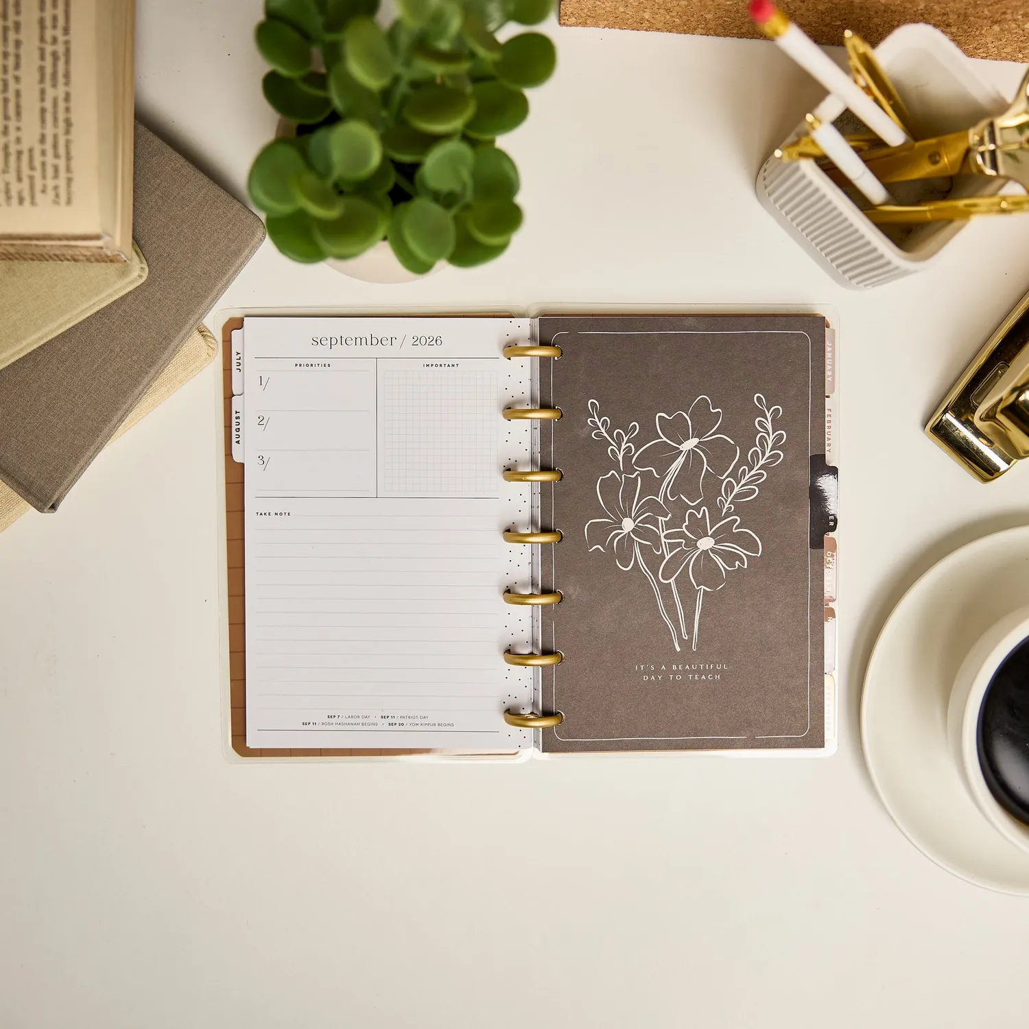 Happy Planner Chalkboard agenda Mini 2026-2027 dashboard