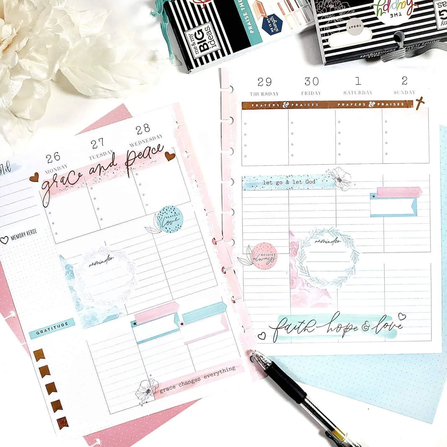 Happy Planner Praise The Lord stickers 30 planches foi