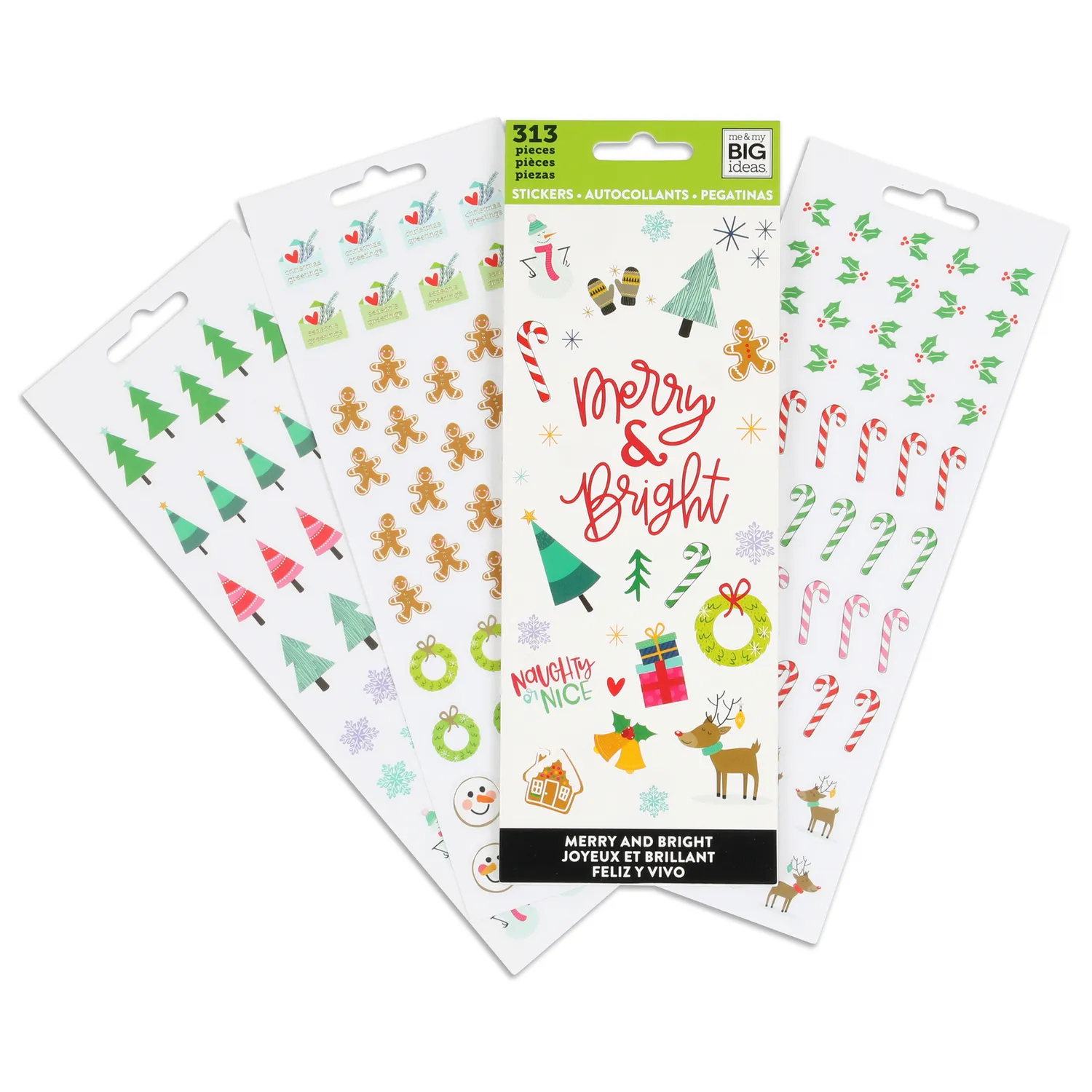 Happy Planner Merry & Bright stickers 8 planches noël