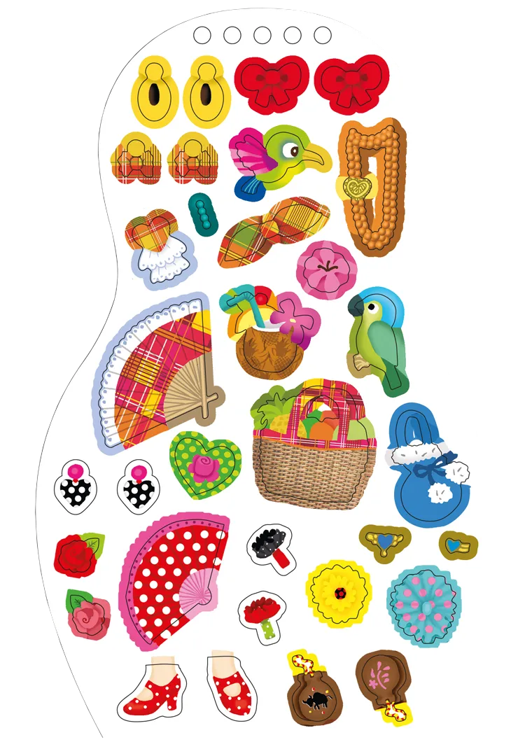 Minimiki Robes du monde carnet créatif stickers