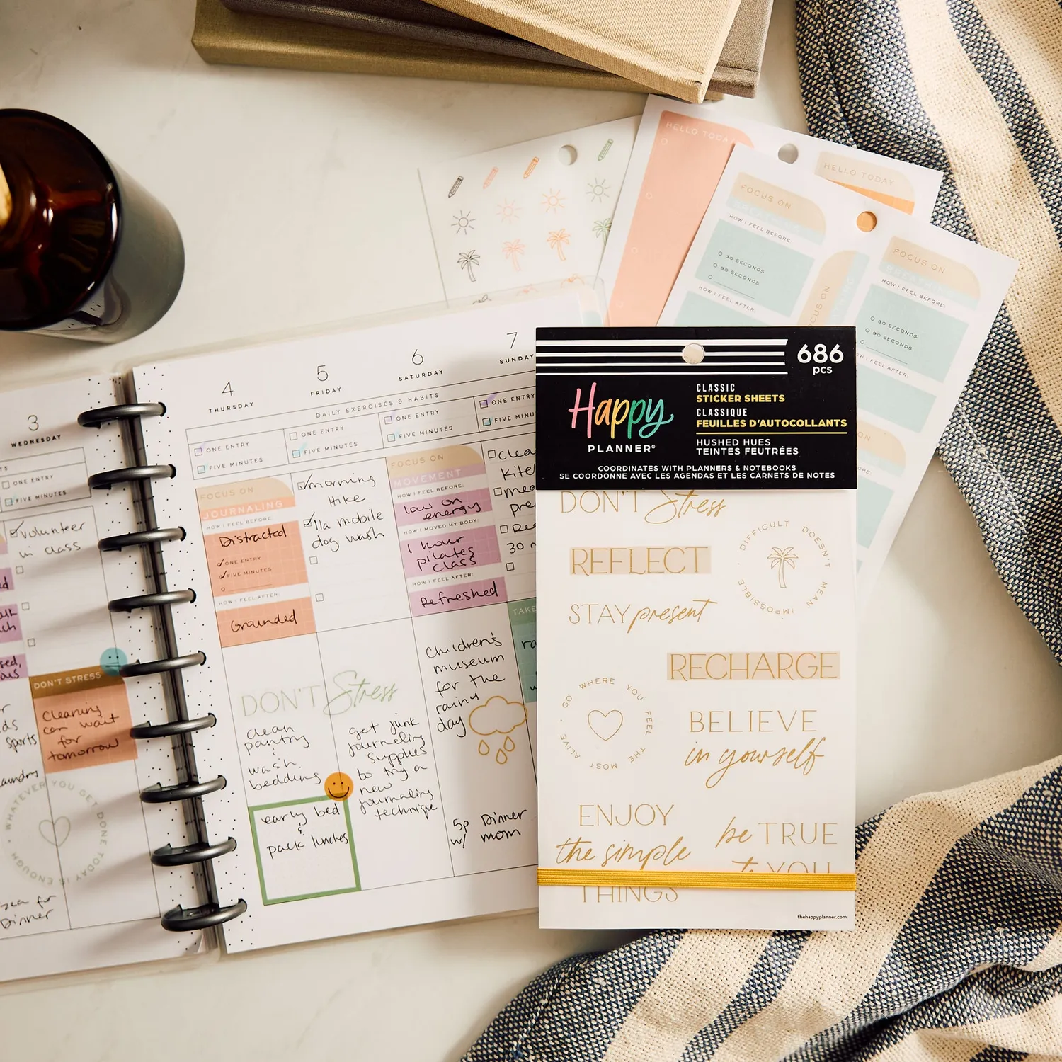 Me & my big ideas Hushed Hues stickers bien-être 30 feuilles