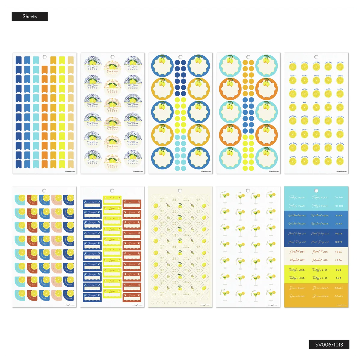 Me & my big ideas Tuscan Table Meal Planning stickers 866 pièces classique