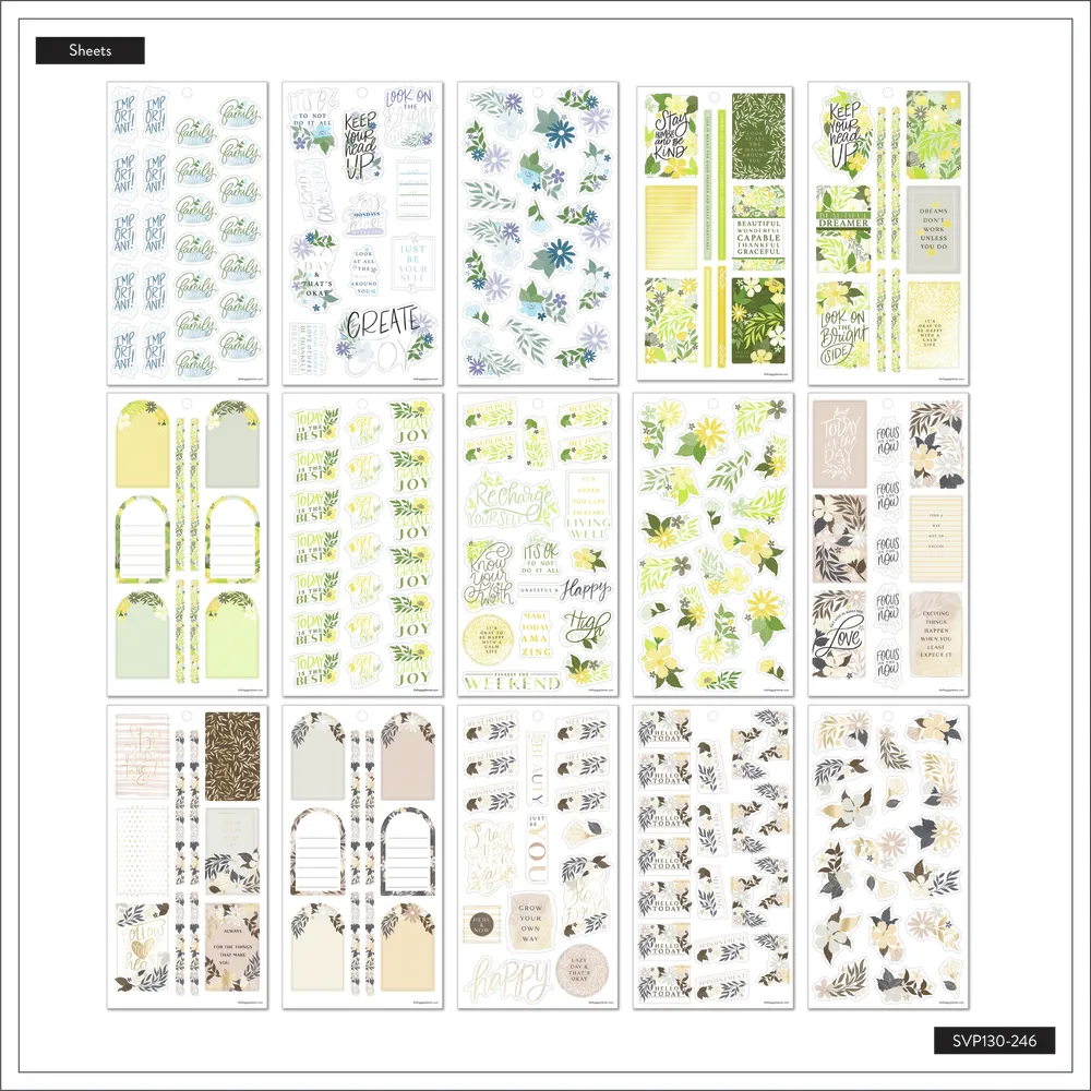 Me & my big ideas Floral Color Story stickers value pack 433 fleurs