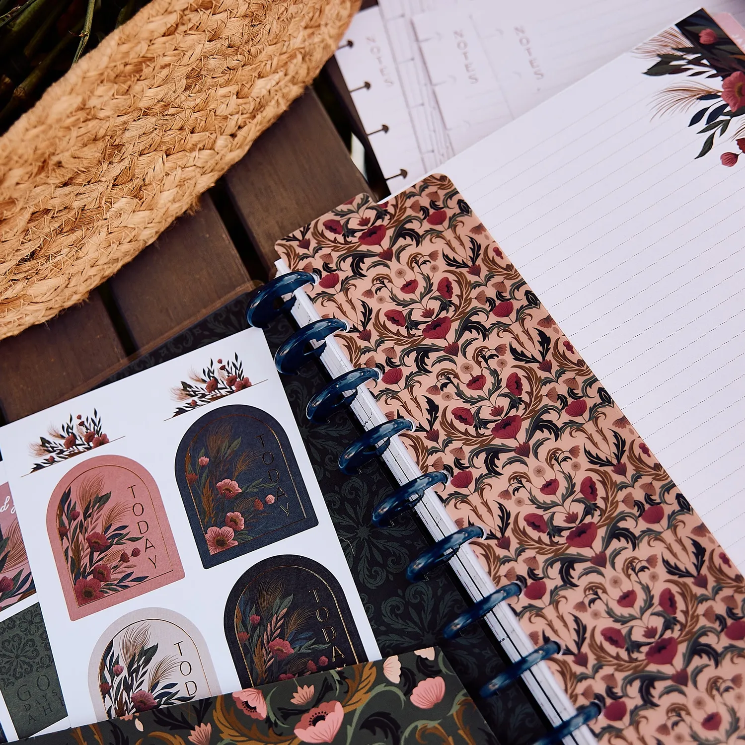 Happy Planner Twilight Tapestry pack accessoires Big floral