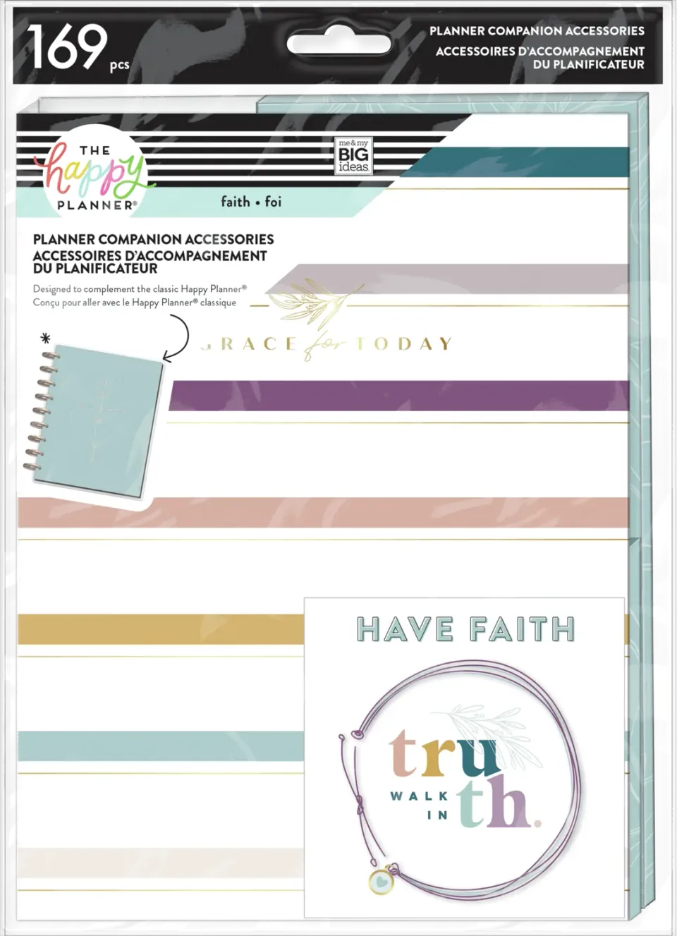 Happy Planner Simple Faith compagnon Classic 169 pièces foi