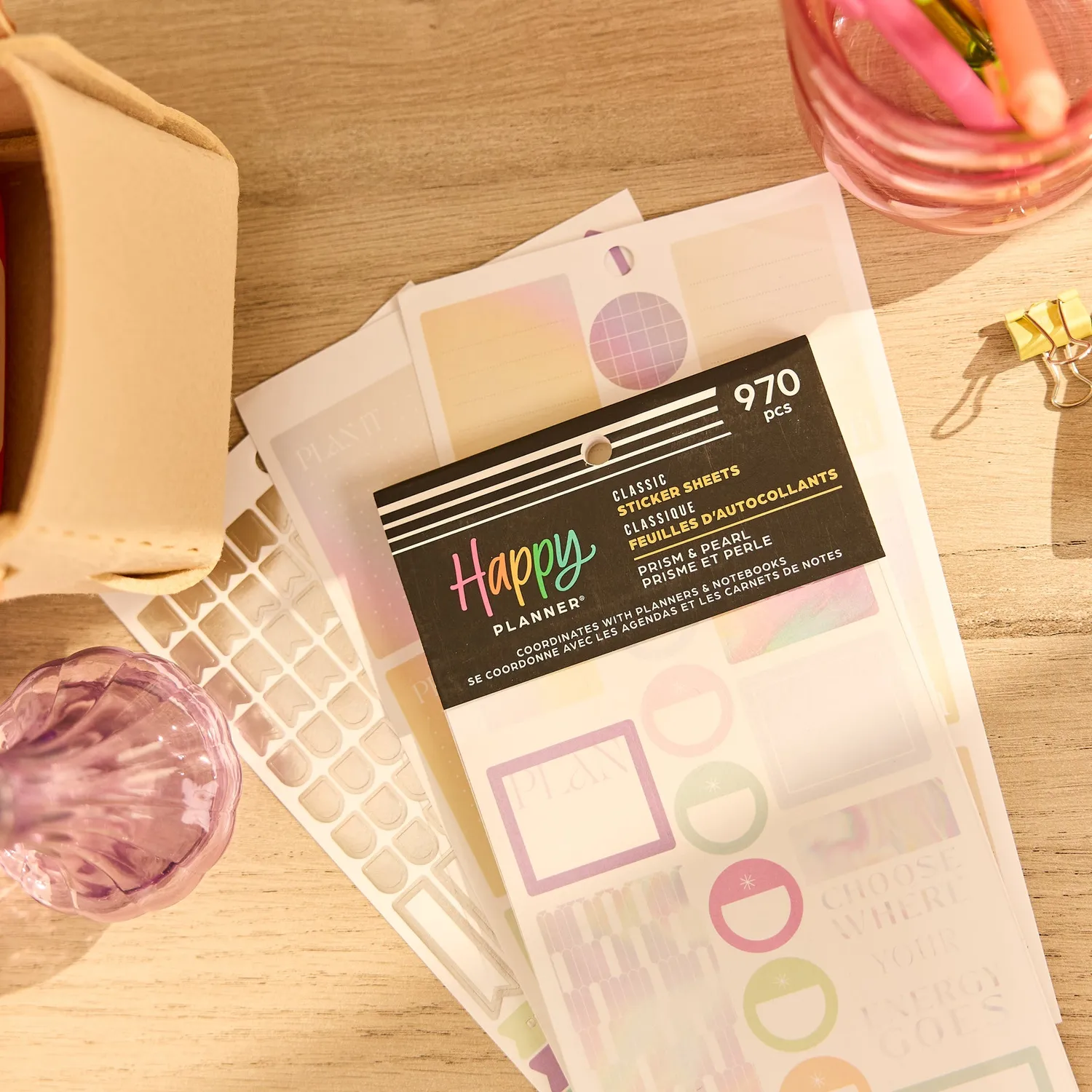 Happy Planner Prism & Pearl Value Pack autocollants 30 feuilles