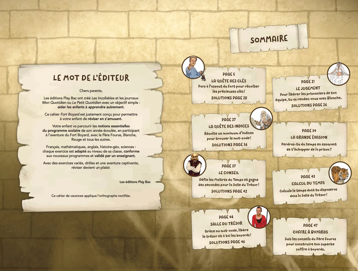 Incollables Fort Boyard cahier vacances 6e vers 5e 11 ans