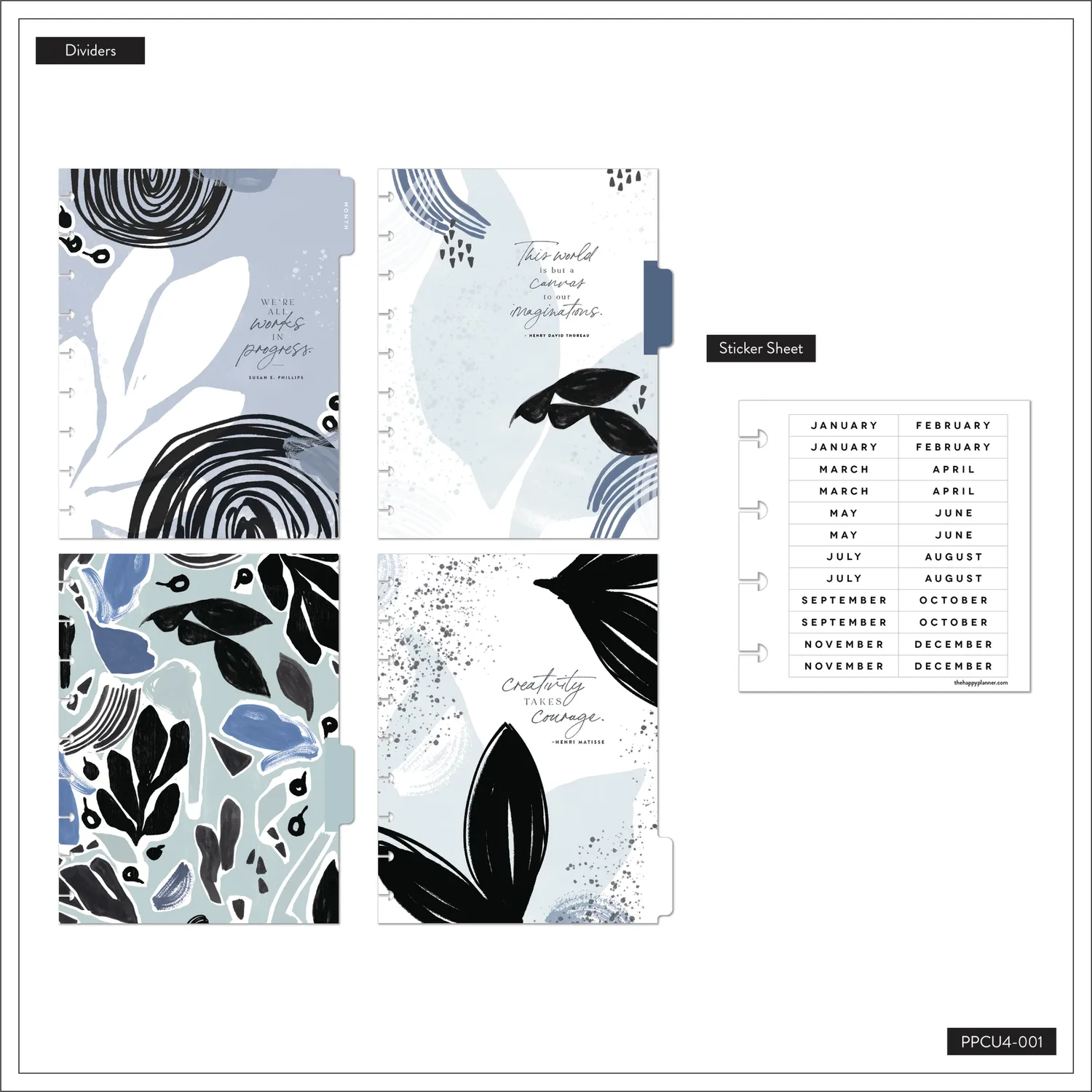 Happy Planner Funky Abstracts agenda journalier non daté 4 mois