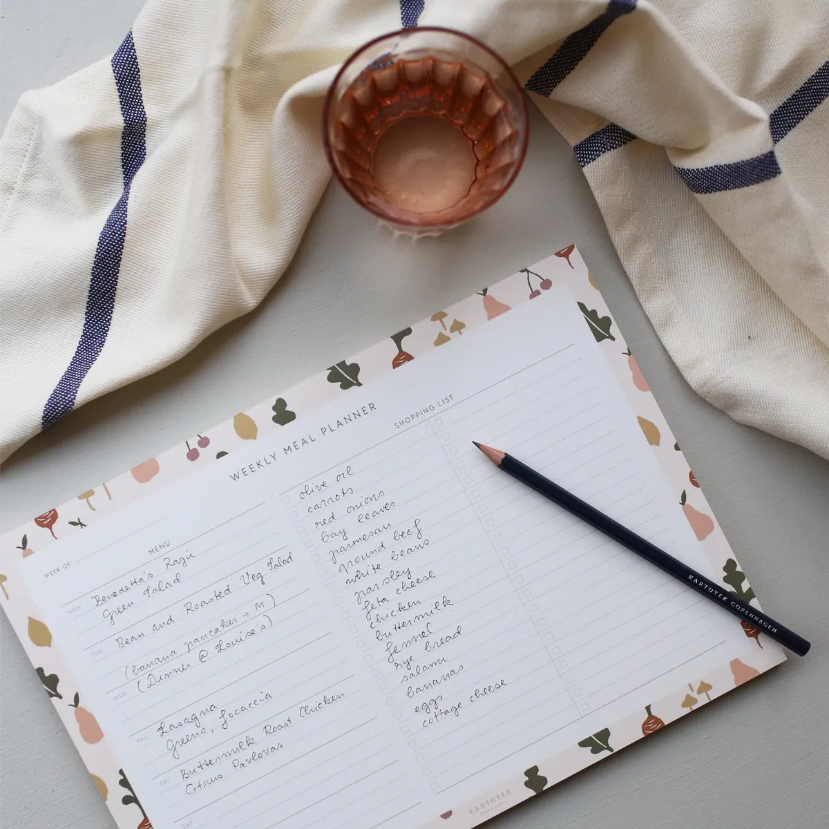 Kartotek Weekly Meal Planner semainier menus