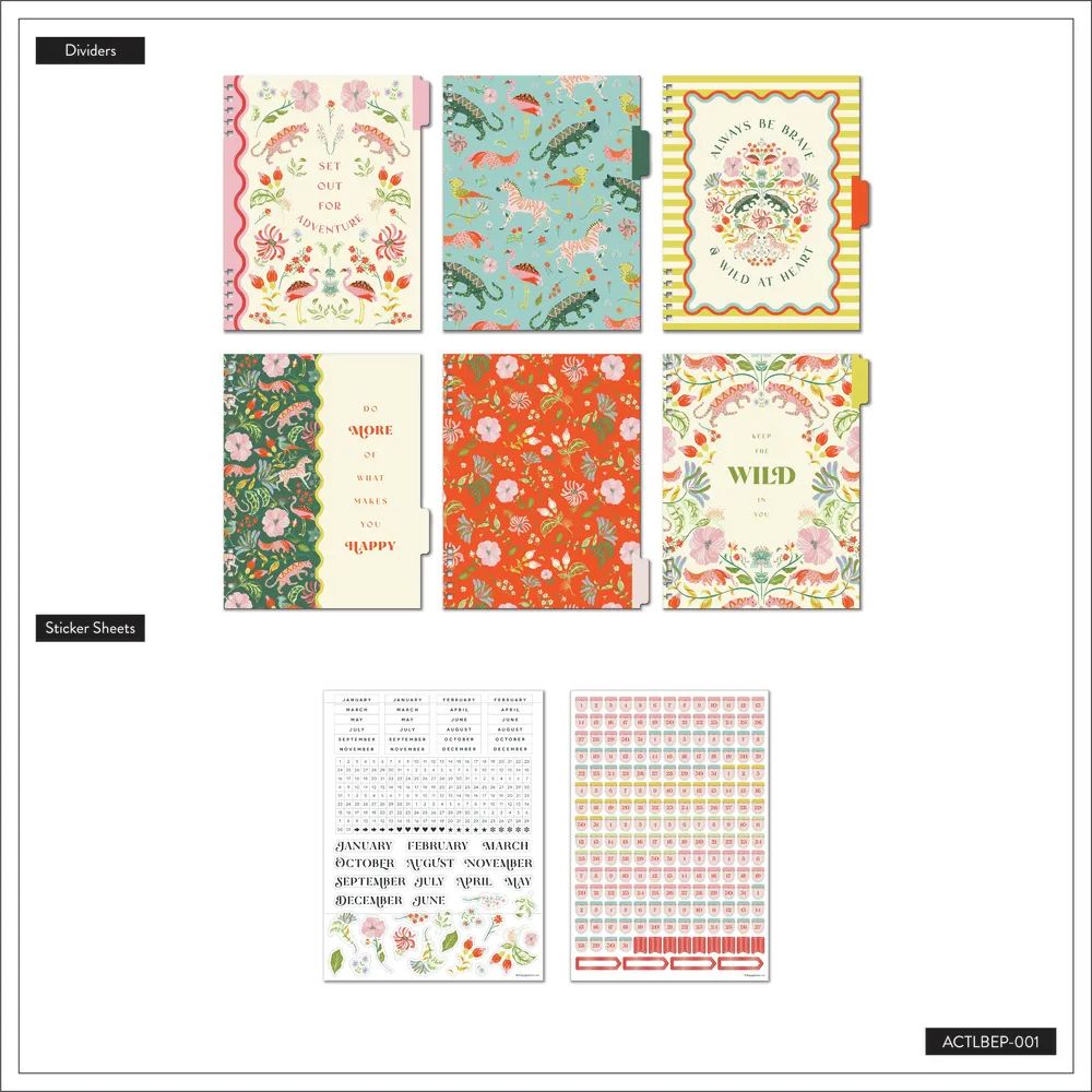 Happy Planner Lush Linens Big extension agenda 6 mois dashboard